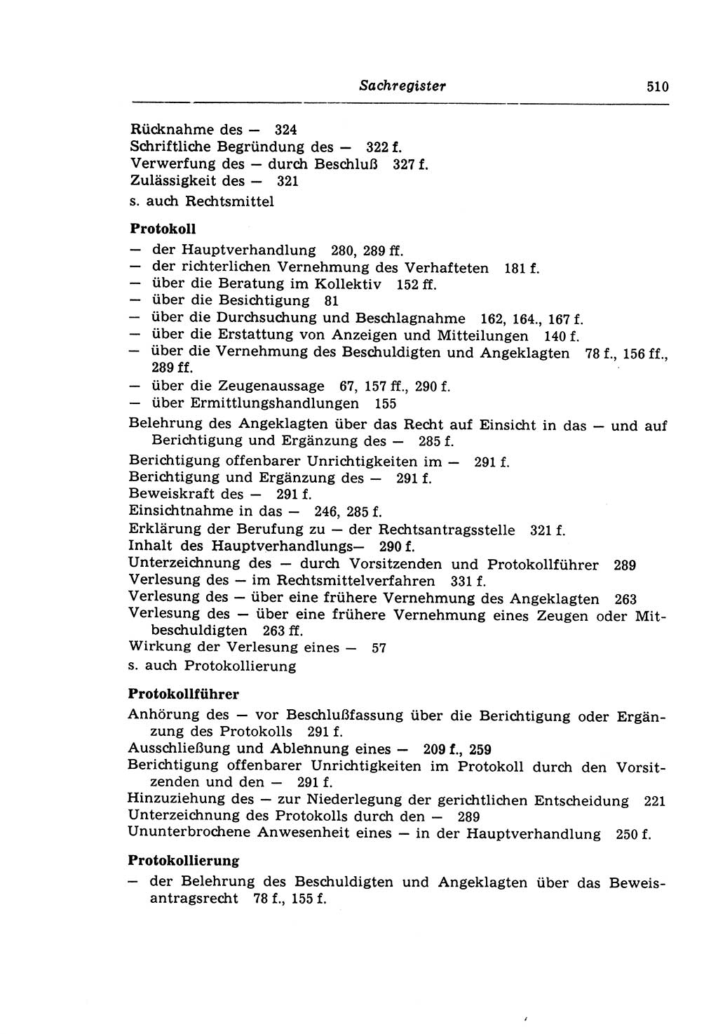 Strafprozeßrecht der DDR (Deutsche Demokratische Republik), Lehrkommentar zur Strafprozeßordnung (StPO) 1968, Seite 510 (Strafprozeßr. DDR Lehrkomm. StPO 19688, S. 510)