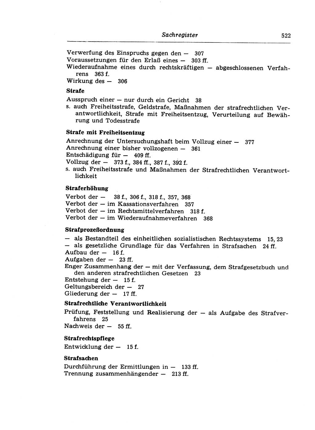 Strafprozeßrecht der DDR (Deutsche Demokratische Republik), Lehrkommentar zur Strafprozeßordnung (StPO) 1968, Seite 522 (Strafprozeßr. DDR Lehrkomm. StPO 19688, S. 522)