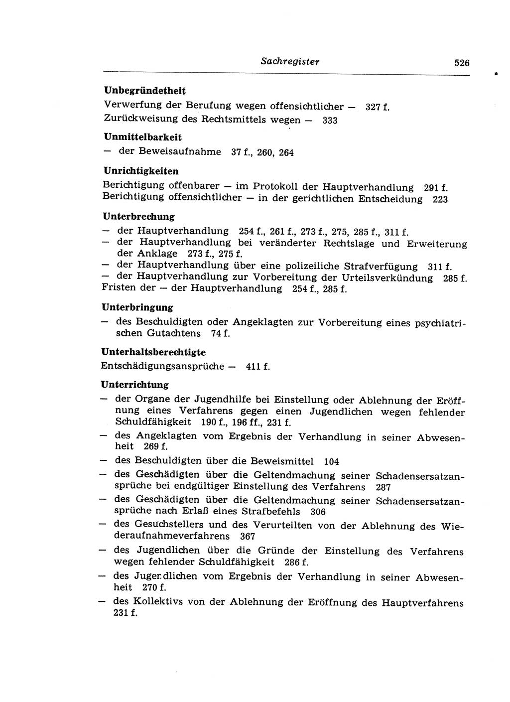 Strafprozeßrecht der DDR (Deutsche Demokratische Republik), Lehrkommentar zur Strafprozeßordnung (StPO) 1968, Seite 526 (Strafprozeßr. DDR Lehrkomm. StPO 19688, S. 526)