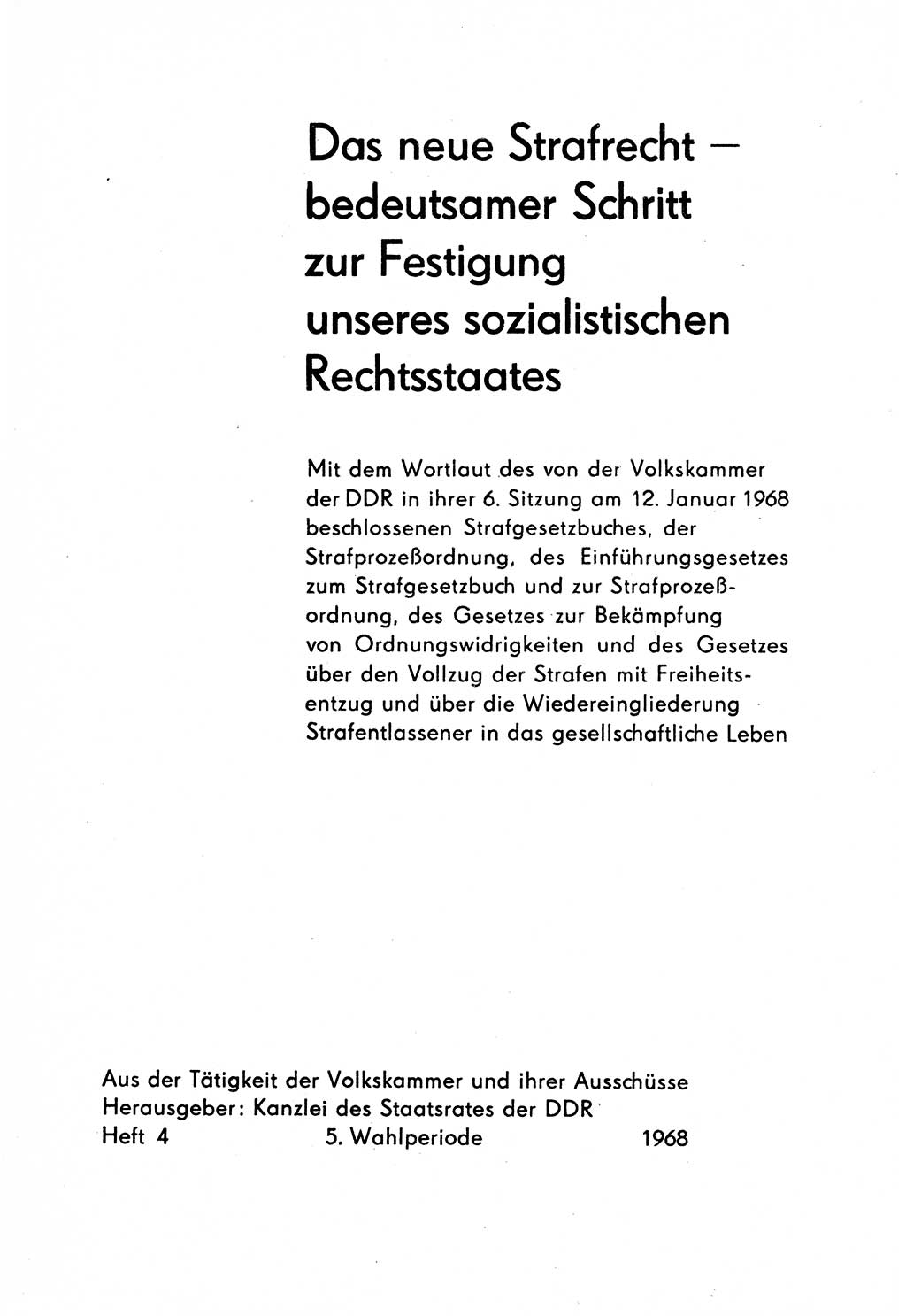 Strafrecht [Deutsche Demokratische Republik (DDR)] 1968, Seite 3 (Strafr. DDR 1968, S. 3)