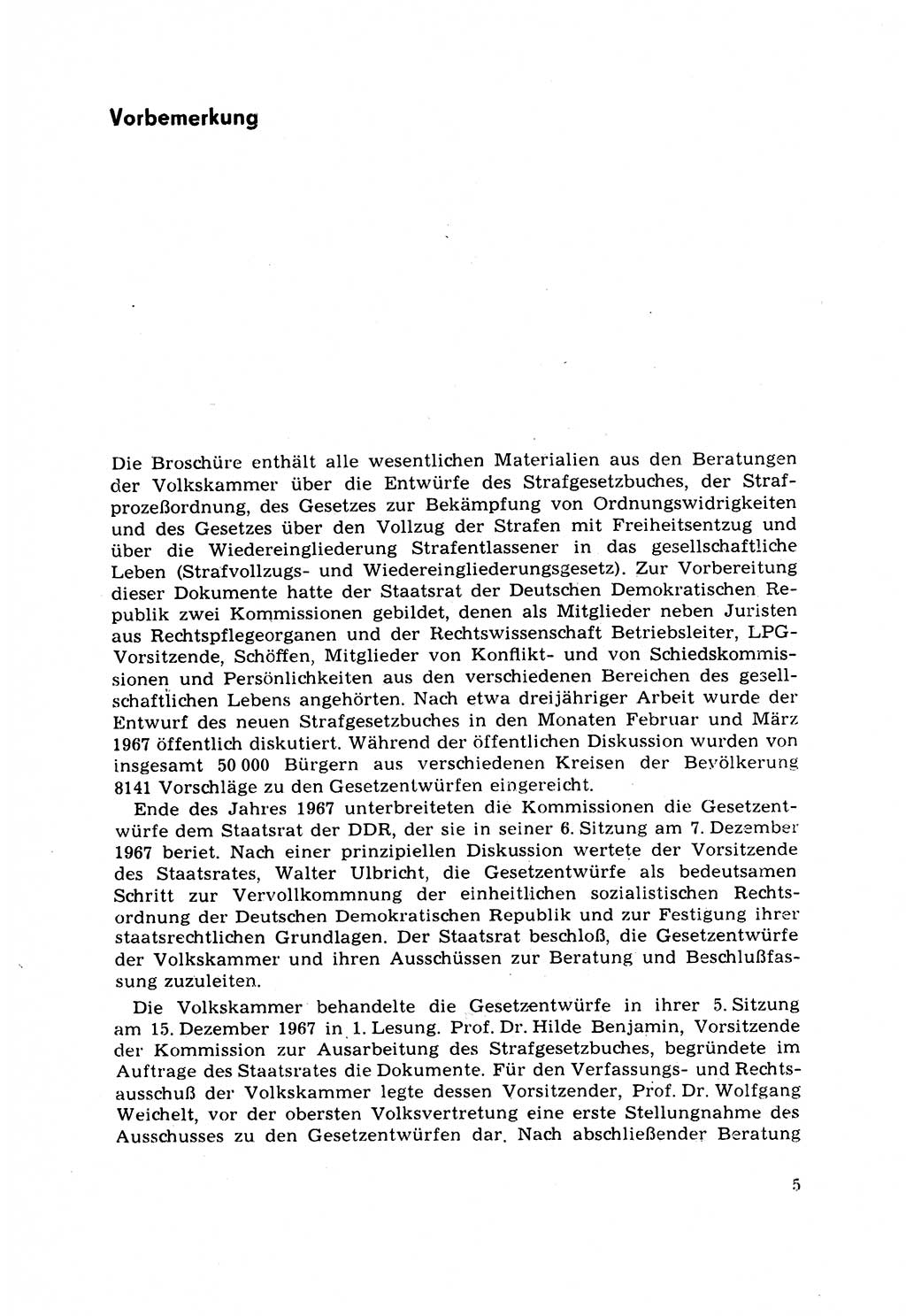 Strafrecht [Deutsche Demokratische Republik (DDR)] 1968, Seite 5 (Strafr. DDR 1968, S. 5)