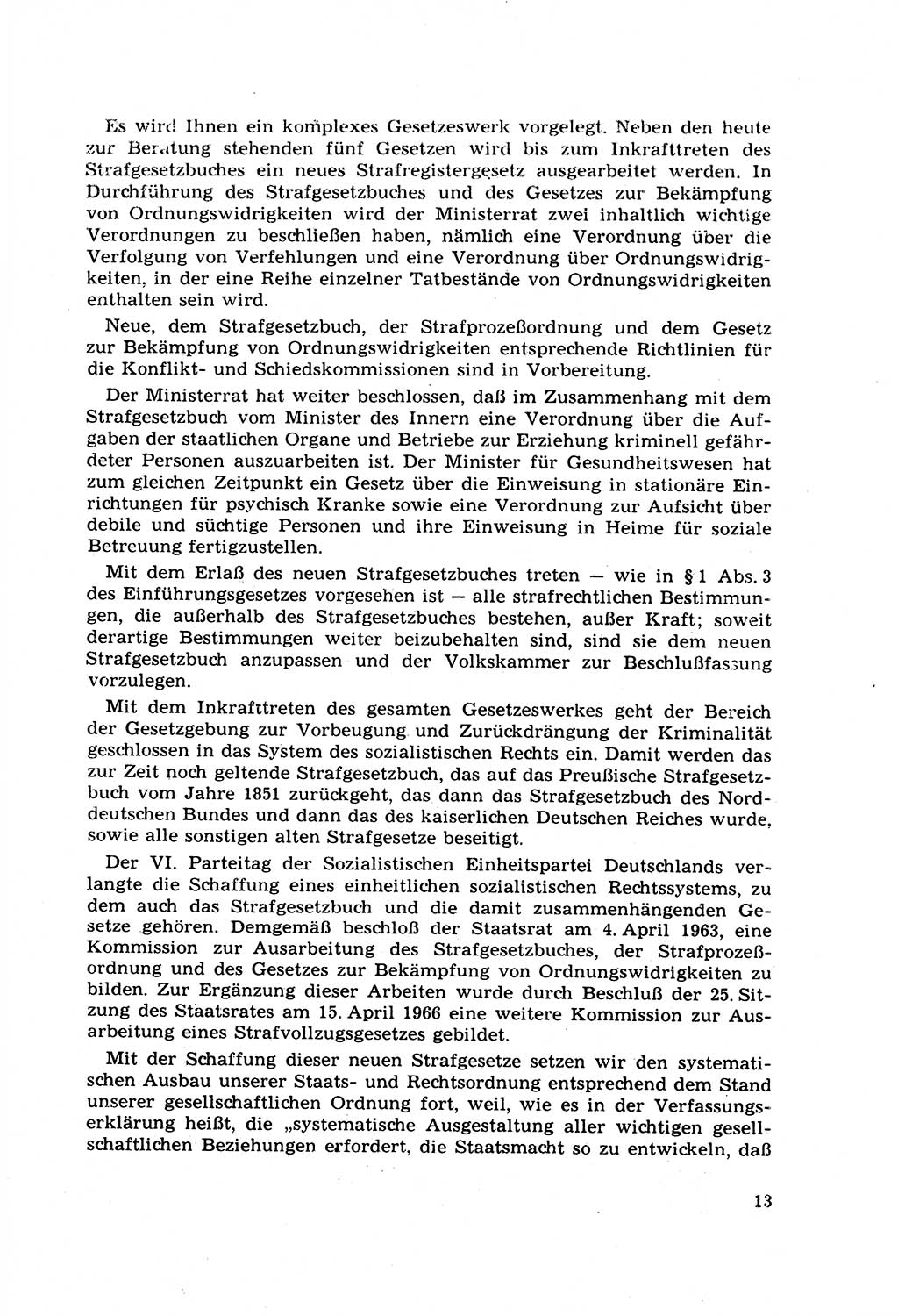 Strafrecht [Deutsche Demokratische Republik (DDR)] 1968, Seite 13 (Strafr. DDR 1968, S. 13)