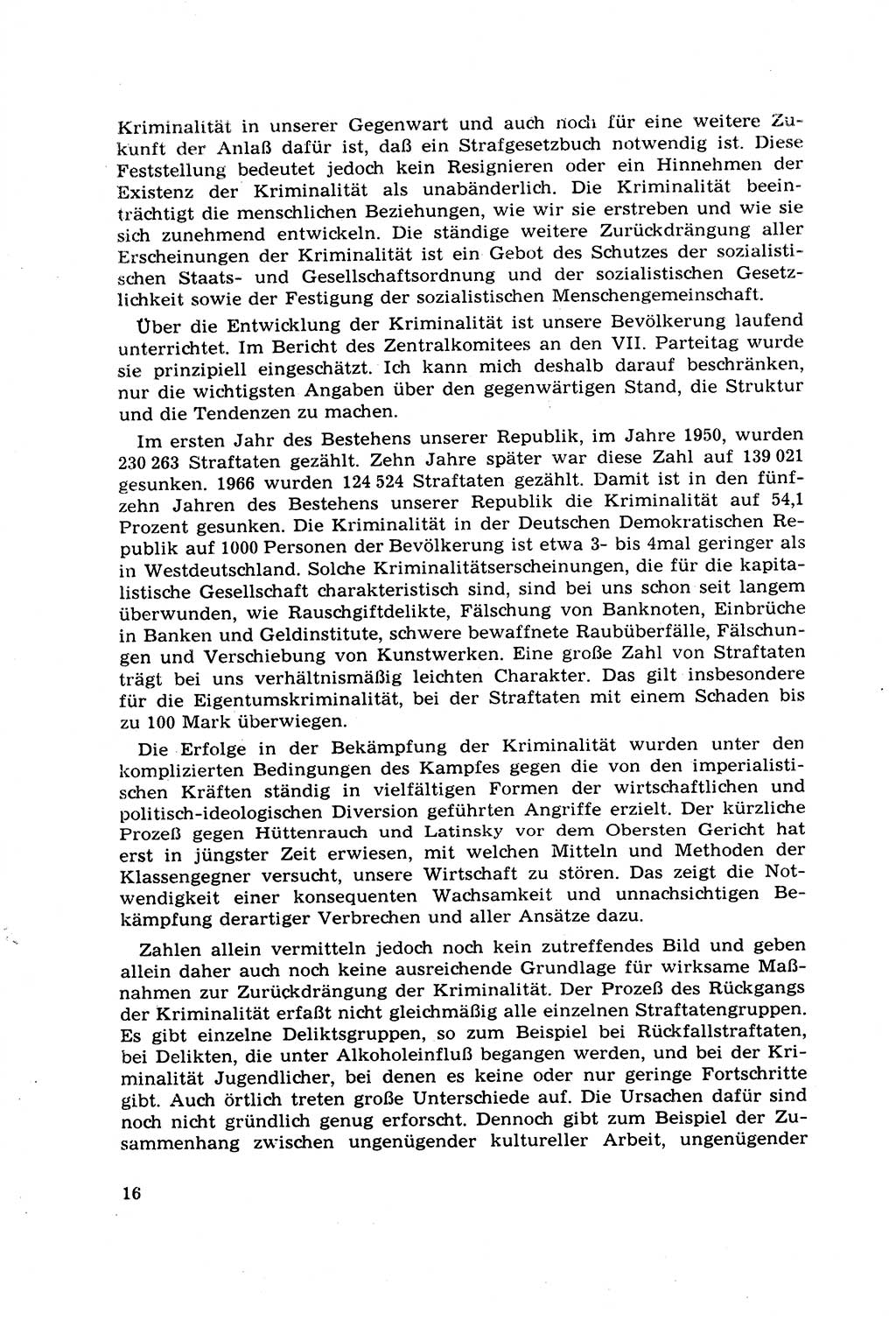 Strafrecht [Deutsche Demokratische Republik (DDR)] 1968, Seite 16 (Strafr. DDR 1968, S. 16)