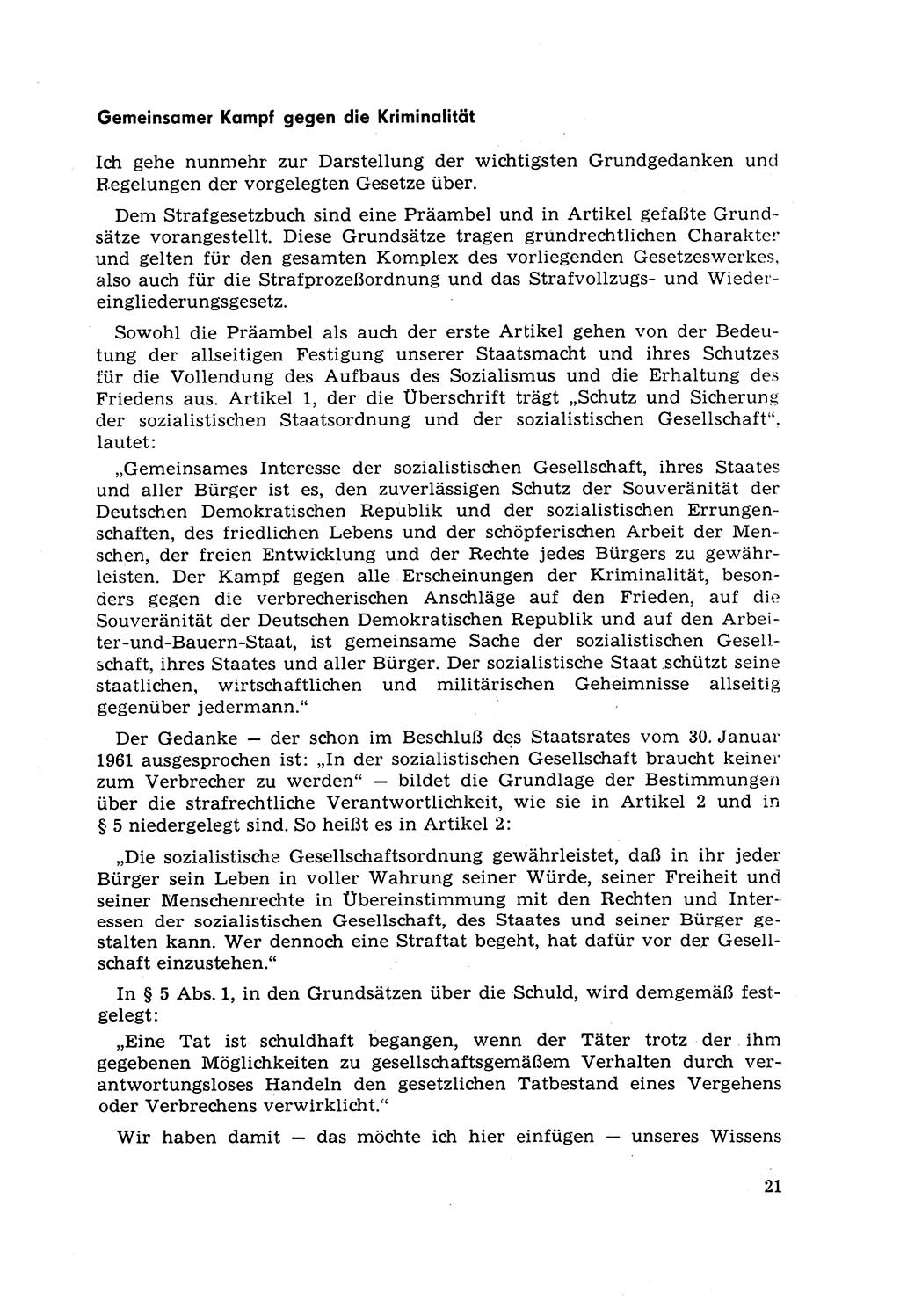 Strafrecht [Deutsche Demokratische Republik (DDR)] 1968, Seite 21 (Strafr. DDR 1968, S. 21)