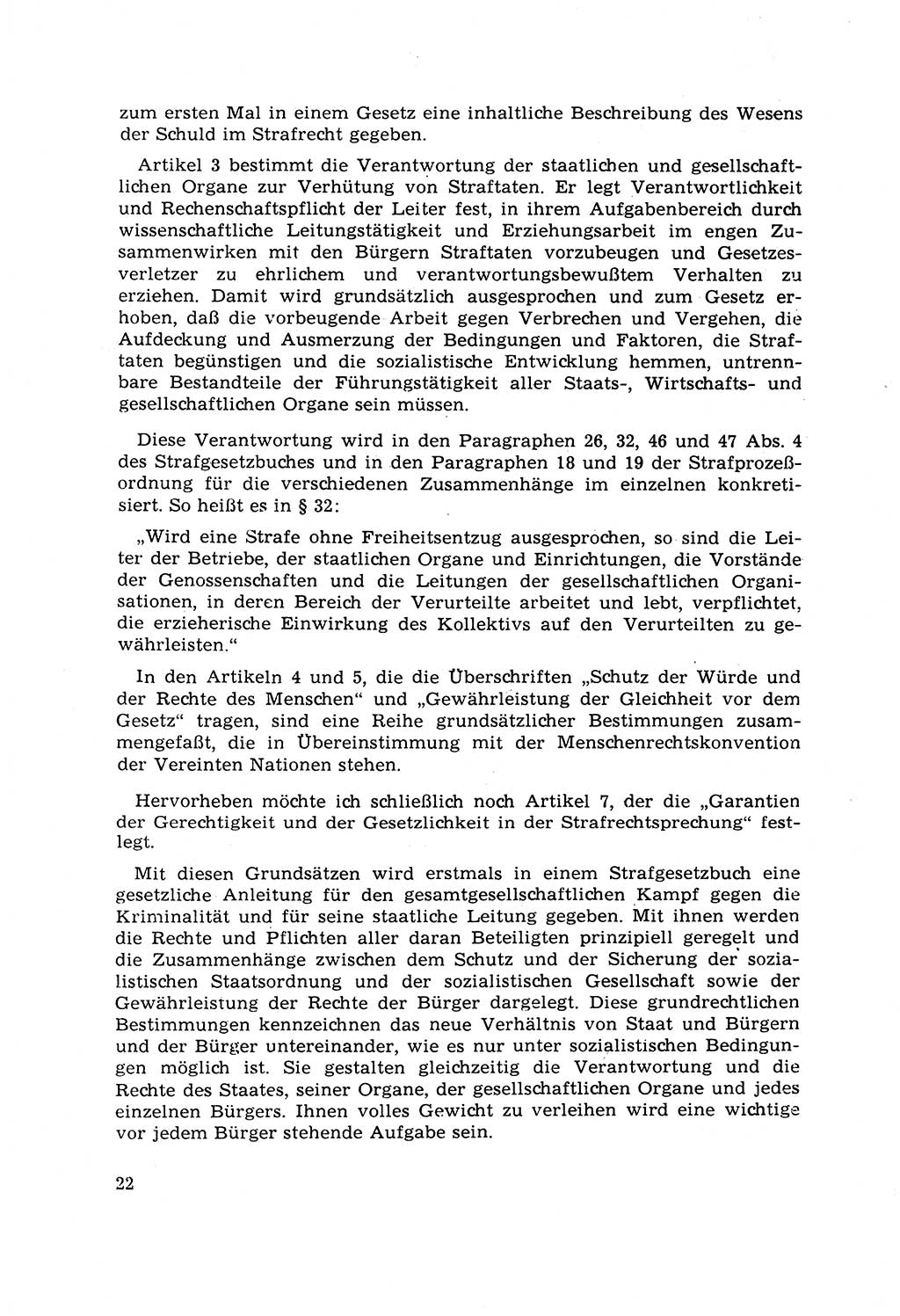 Strafrecht [Deutsche Demokratische Republik (DDR)] 1968, Seite 22 (Strafr. DDR 1968, S. 22)