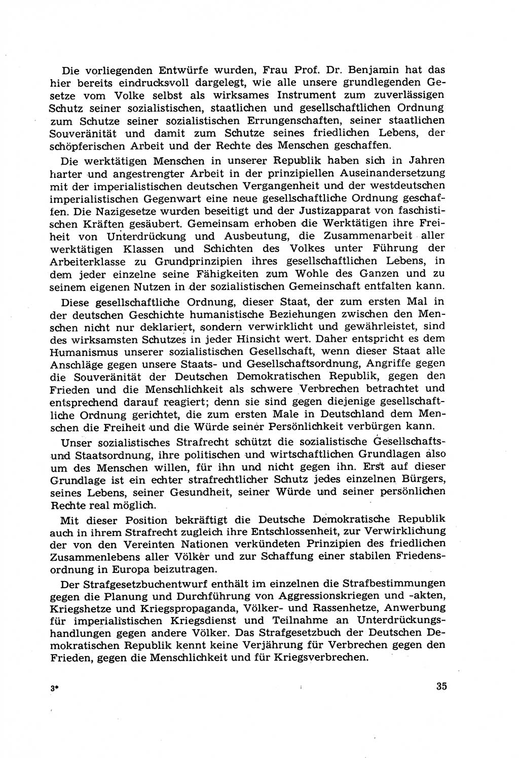 Strafrecht [Deutsche Demokratische Republik (DDR)] 1968, Seite 35 (Strafr. DDR 1968, S. 35)