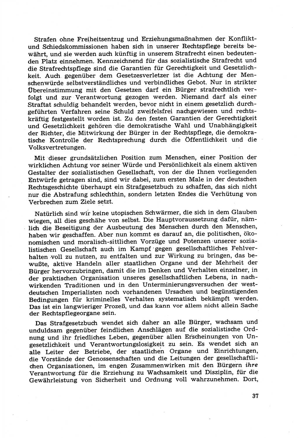 Strafrecht [Deutsche Demokratische Republik (DDR)] 1968, Seite 37 (Strafr. DDR 1968, S. 37)