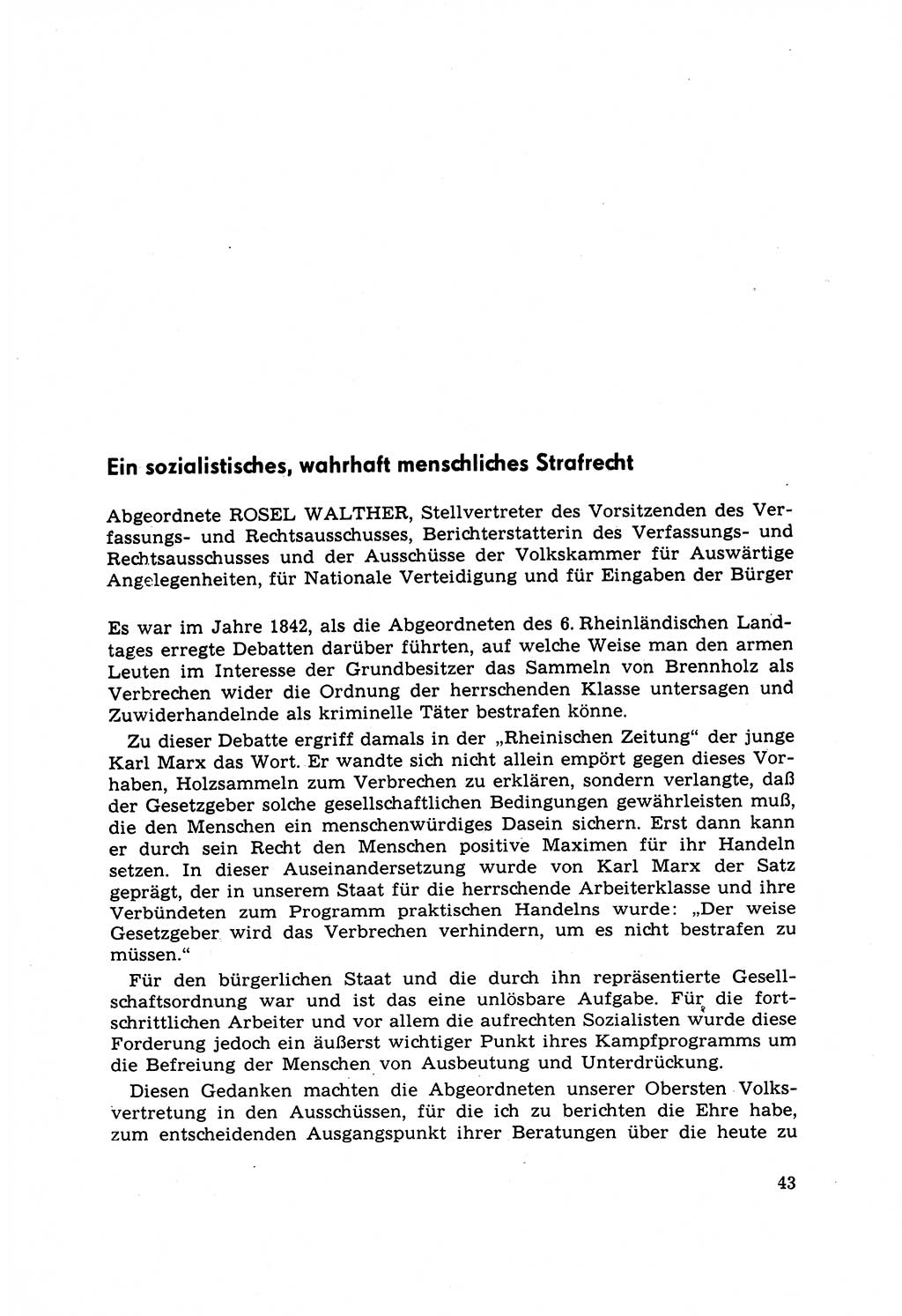 Strafrecht [Deutsche Demokratische Republik (DDR)] 1968, Seite 43 (Strafr. DDR 1968, S. 43)
