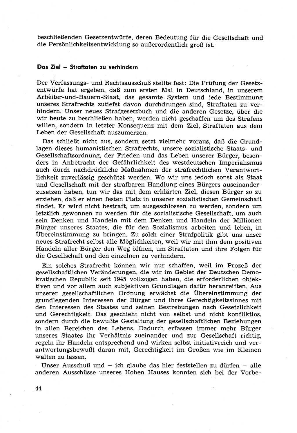 Strafrecht [Deutsche Demokratische Republik (DDR)] 1968, Seite 44 (Strafr. DDR 1968, S. 44)