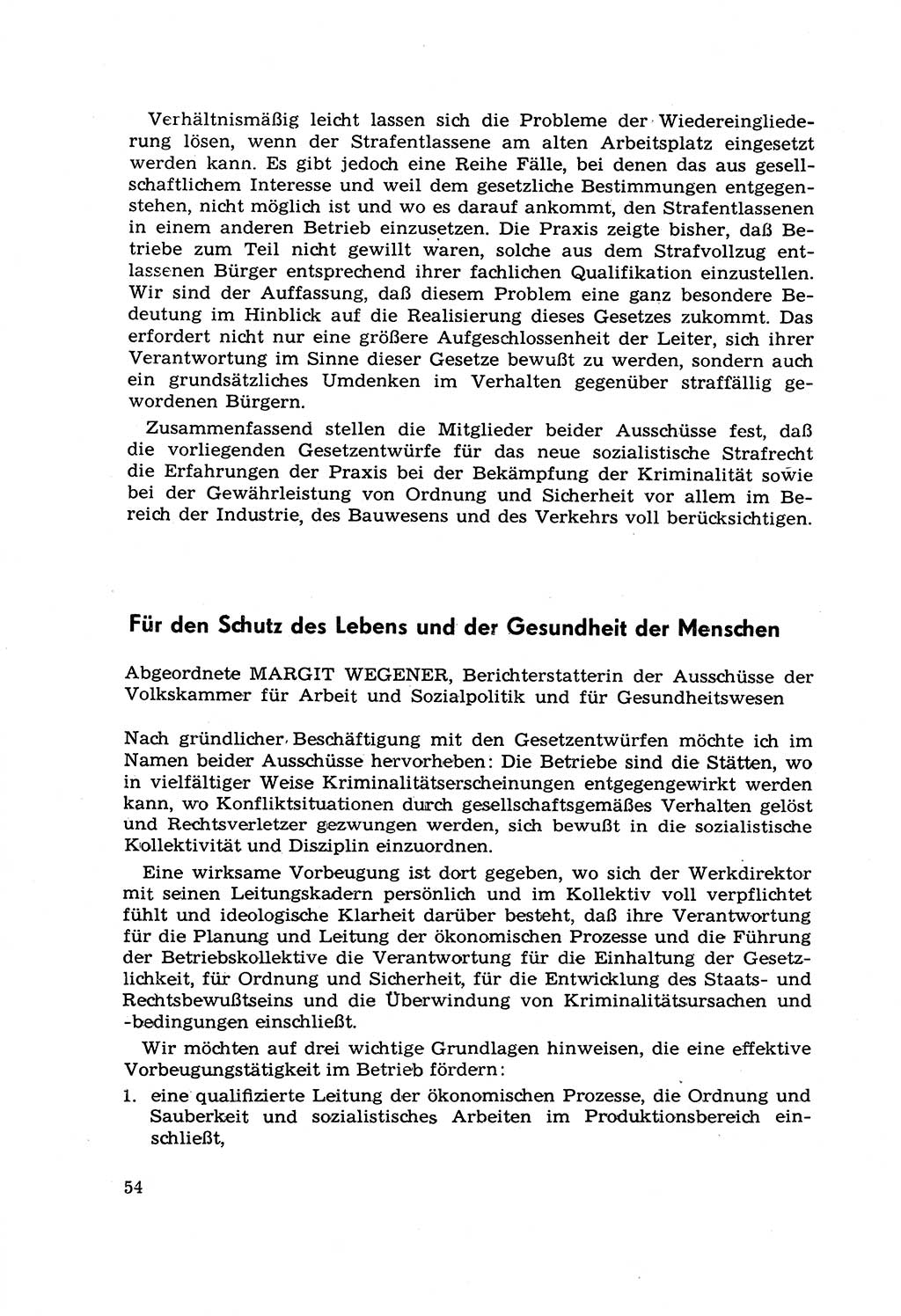 Strafrecht [Deutsche Demokratische Republik (DDR)] 1968, Seite 54 (Strafr. DDR 1968, S. 54)