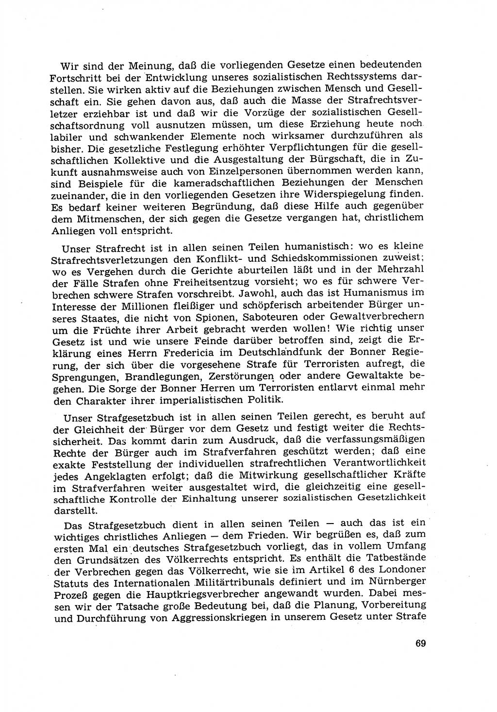 Strafrecht [Deutsche Demokratische Republik (DDR)] 1968, Seite 69 (Strafr. DDR 1968, S. 69)