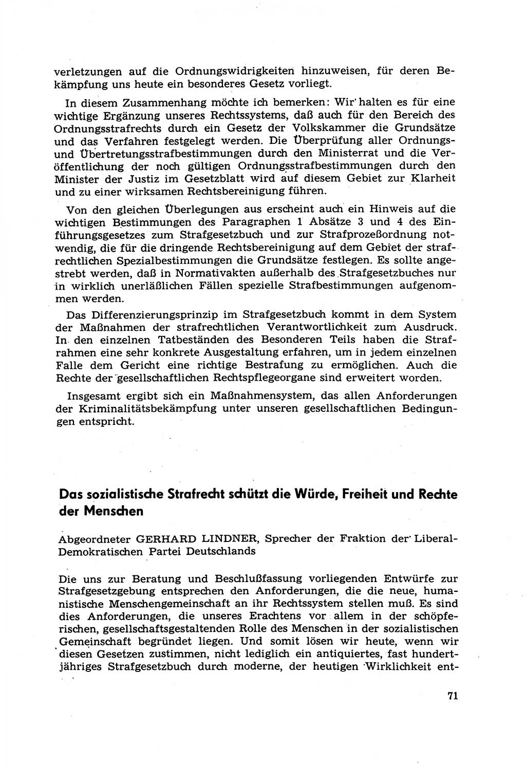 Strafrecht [Deutsche Demokratische Republik (DDR)] 1968, Seite 71 (Strafr. DDR 1968, S. 71)