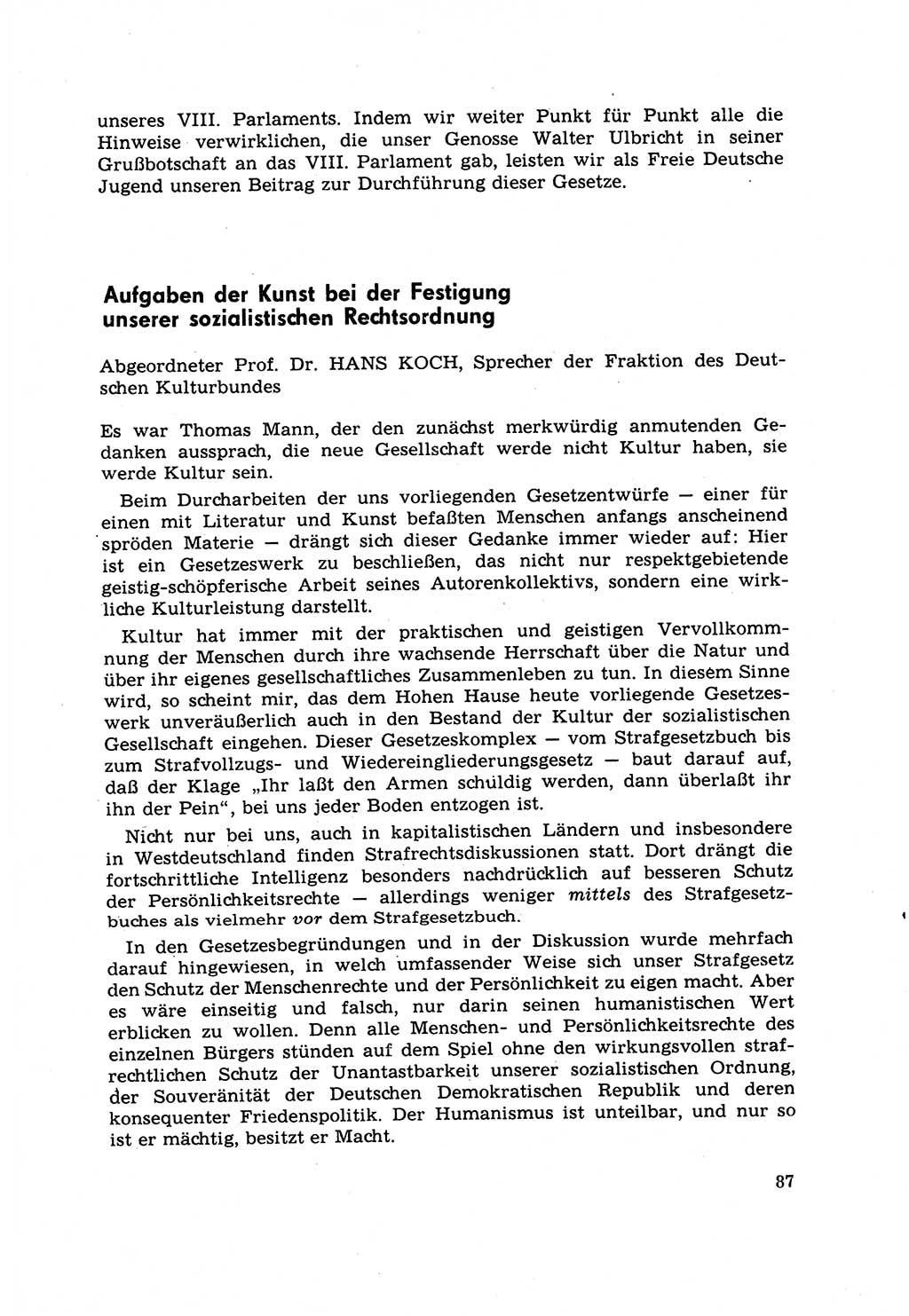 Strafrecht [Deutsche Demokratische Republik (DDR)] 1968, Seite 87 (Strafr. DDR 1968, S. 87)