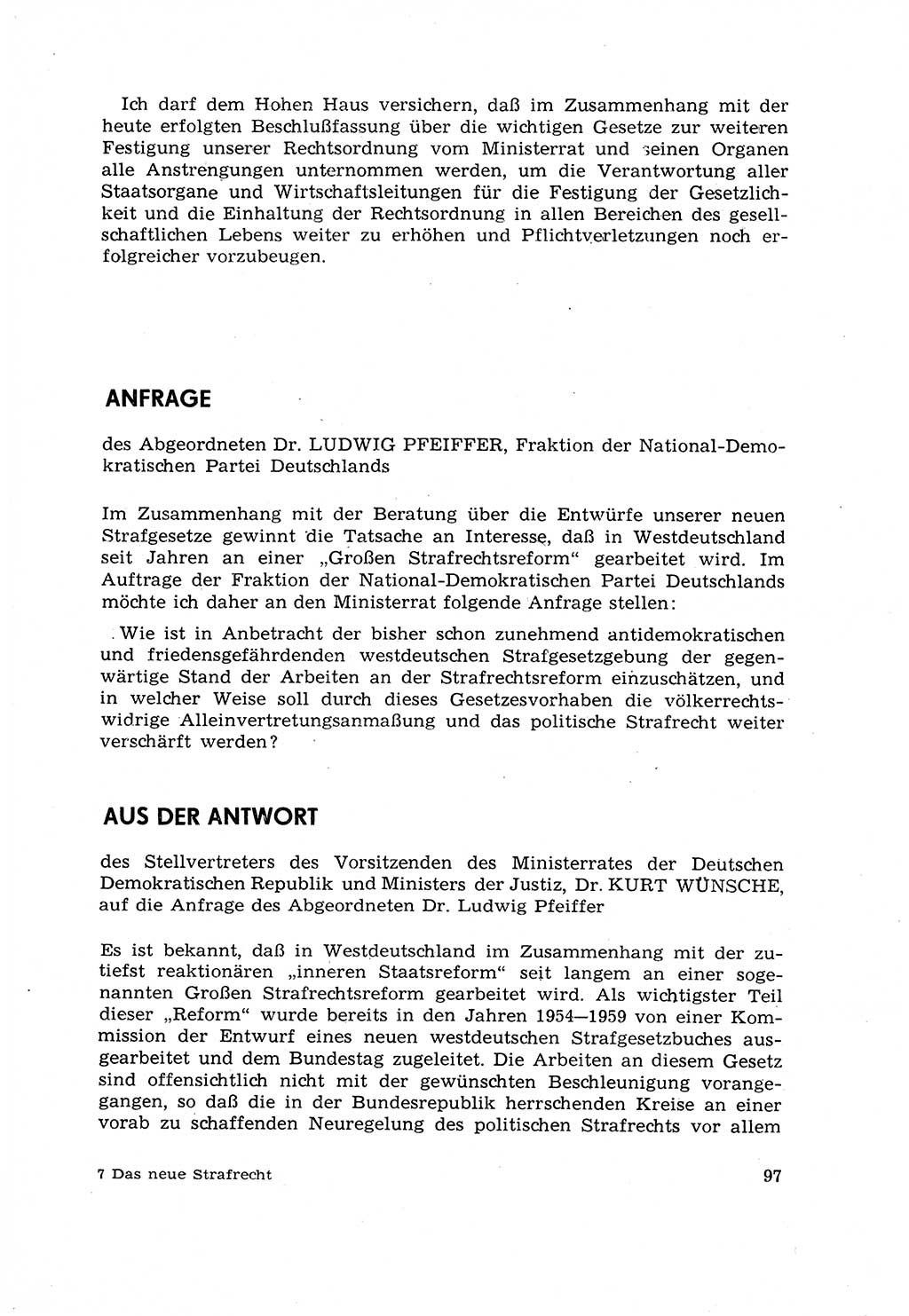 Strafrecht [Deutsche Demokratische Republik (DDR)] 1968, Seite 97 (Strafr. DDR 1968, S. 97)