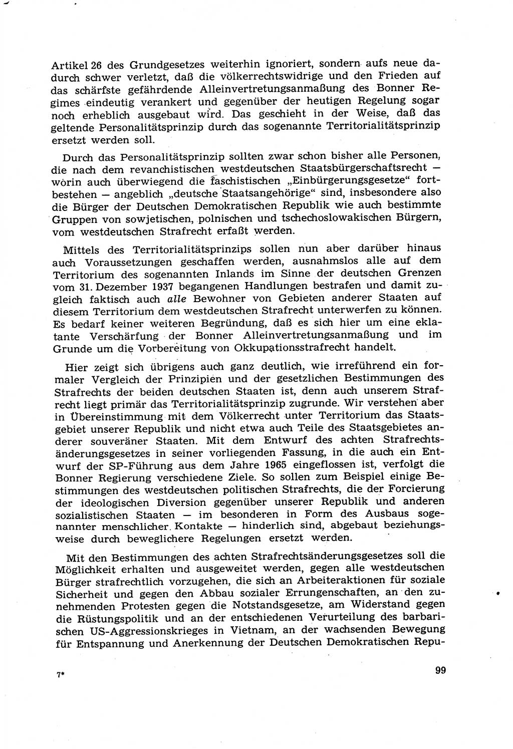 Strafrecht [Deutsche Demokratische Republik (DDR)] 1968, Seite 99 (Strafr. DDR 1968, S. 99)