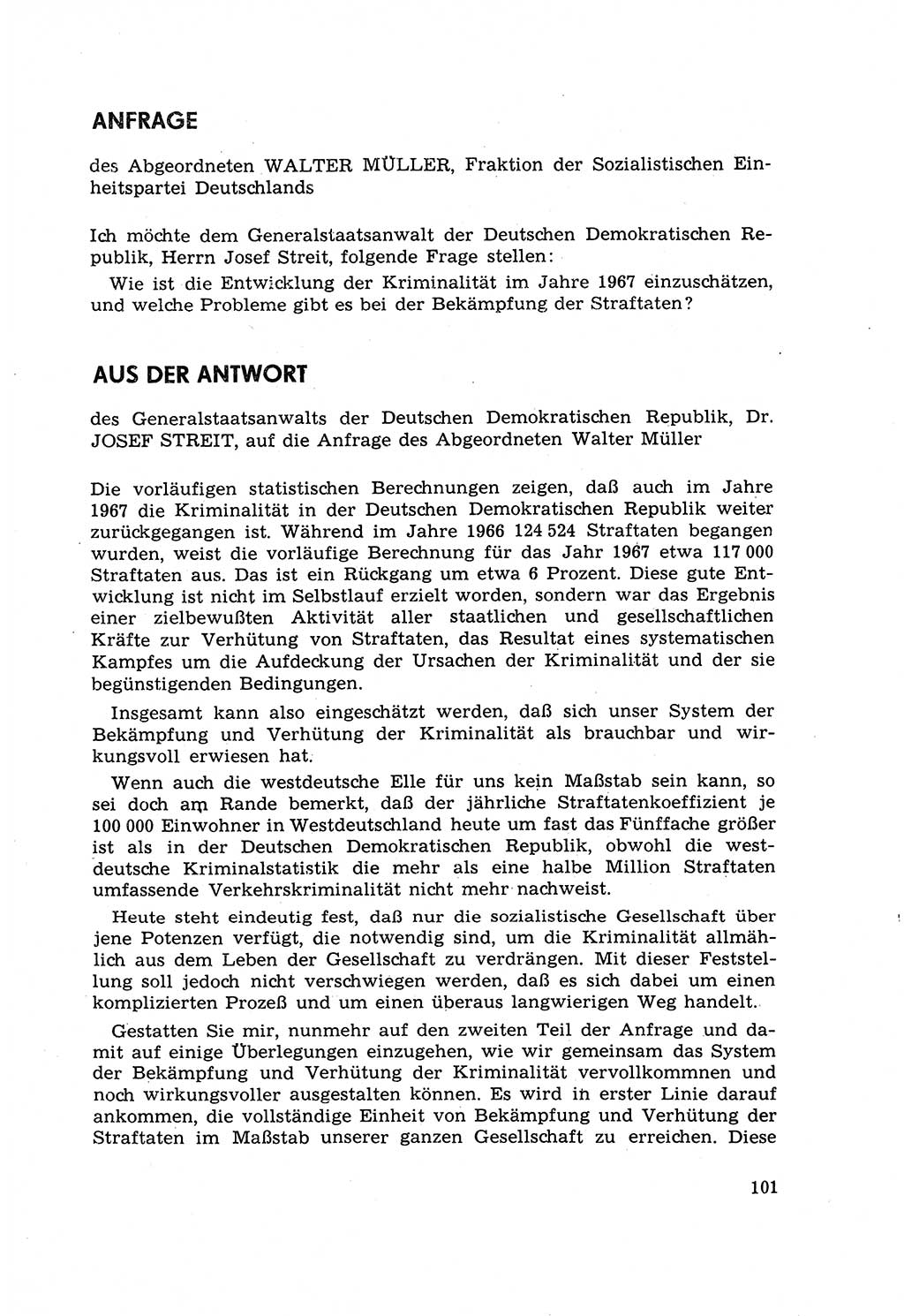 Strafrecht [Deutsche Demokratische Republik (DDR)] 1968, Seite 101 (Strafr. DDR 1968, S. 101)