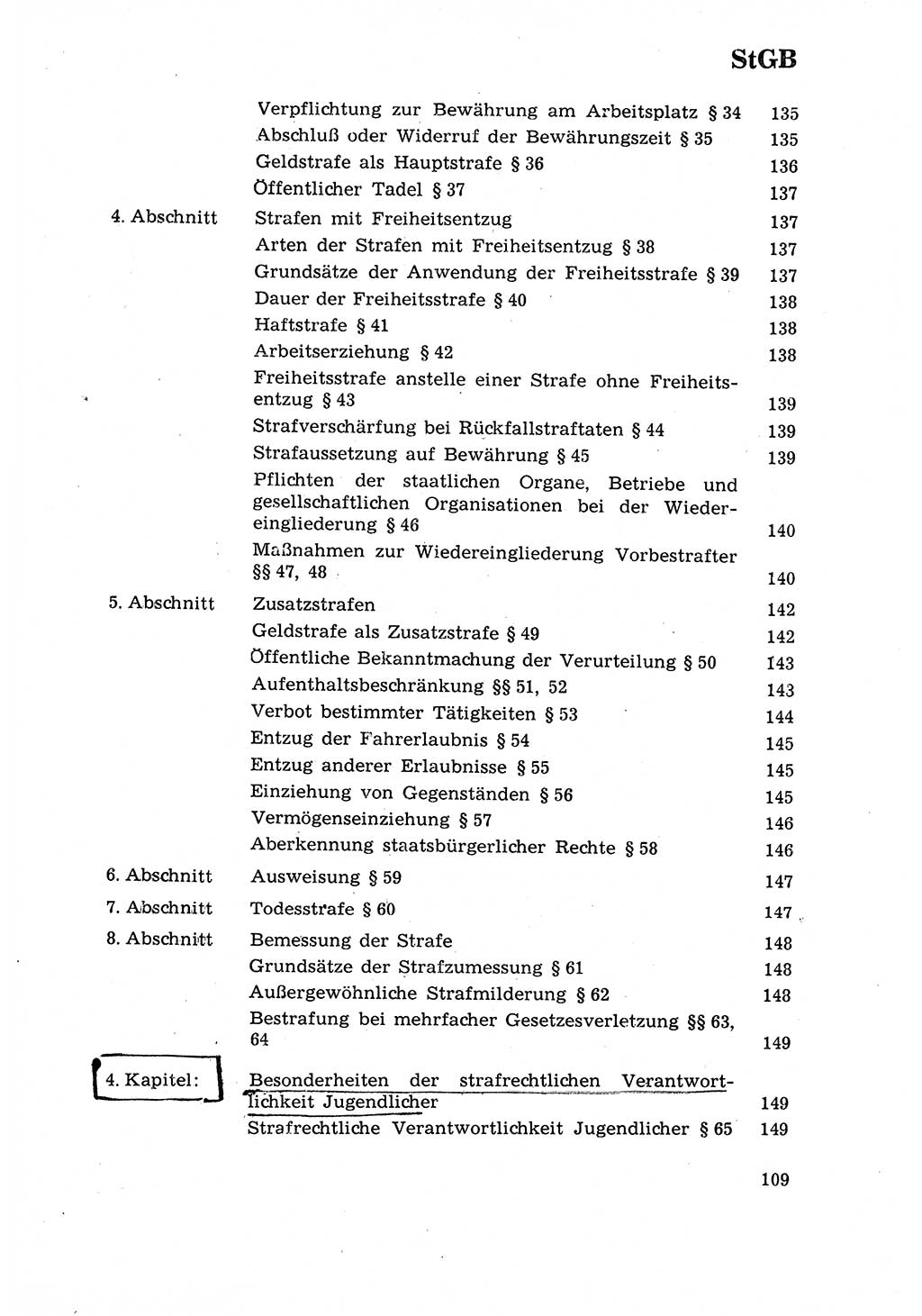 Strafrecht [Deutsche Demokratische Republik (DDR)] 1968, Seite 109 (Strafr. DDR 1968, S. 109)