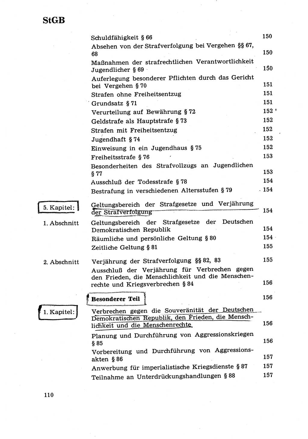 Strafrecht [Deutsche Demokratische Republik (DDR)] 1968, Seite 110 (Strafr. DDR 1968, S. 110)