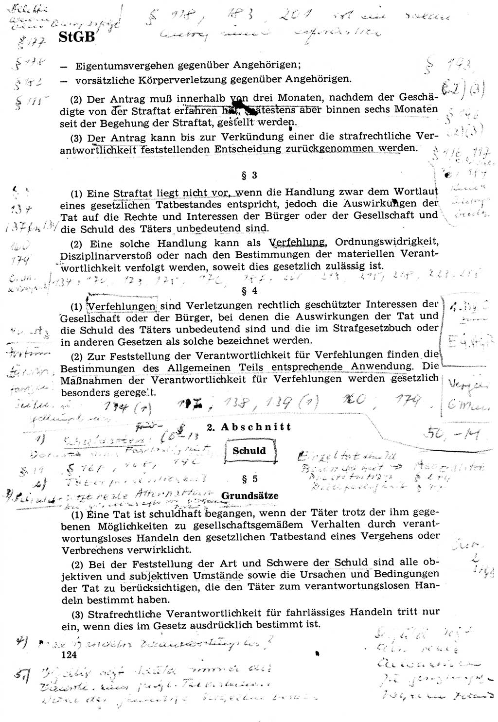 Strafrecht [Deutsche Demokratische Republik (DDR)] 1968, Seite 124 (Strafr. DDR 1968, S. 124)