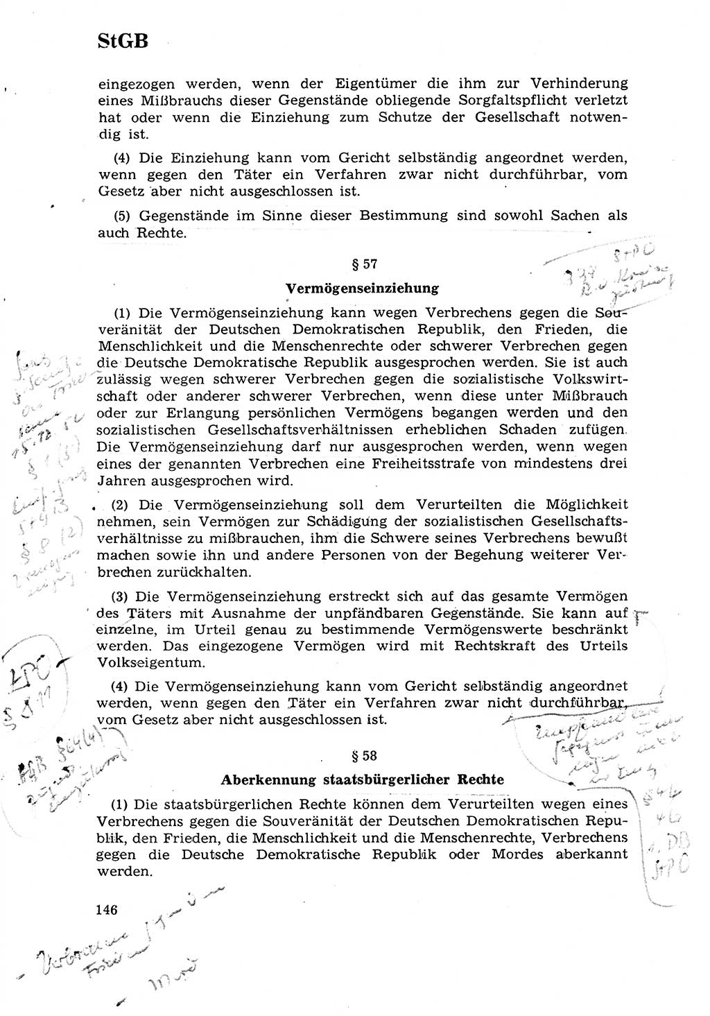 Strafrecht [Deutsche Demokratische Republik (DDR)] 1968, Seite 146 (Strafr. DDR 1968, S. 146)