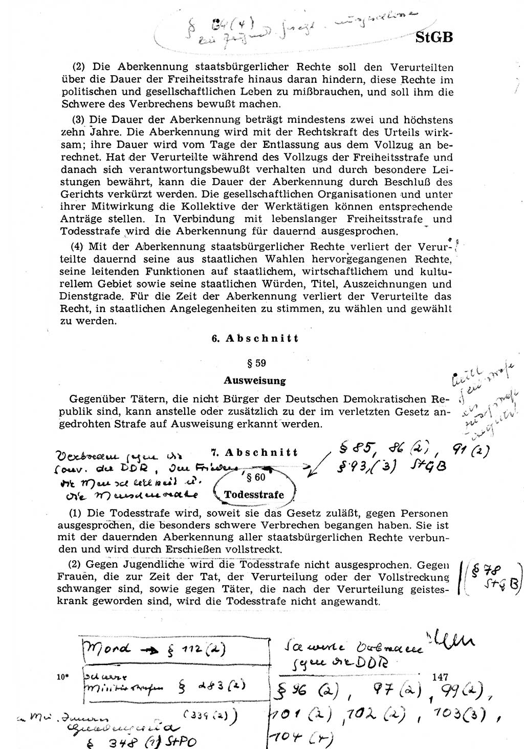 Strafrecht [Deutsche Demokratische Republik (DDR)] 1968, Seite 147 (Strafr. DDR 1968, S. 147)