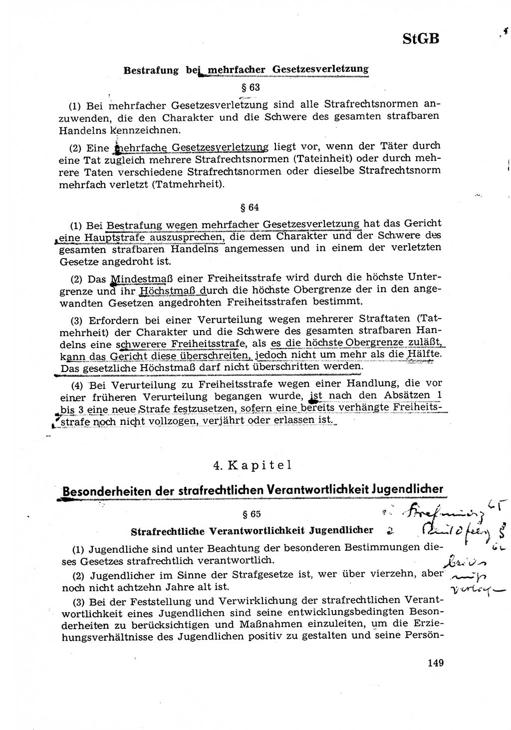 Strafrecht [Deutsche Demokratische Republik (DDR)] 1968, Seite 149 (Strafr. DDR 1968, S. 149)