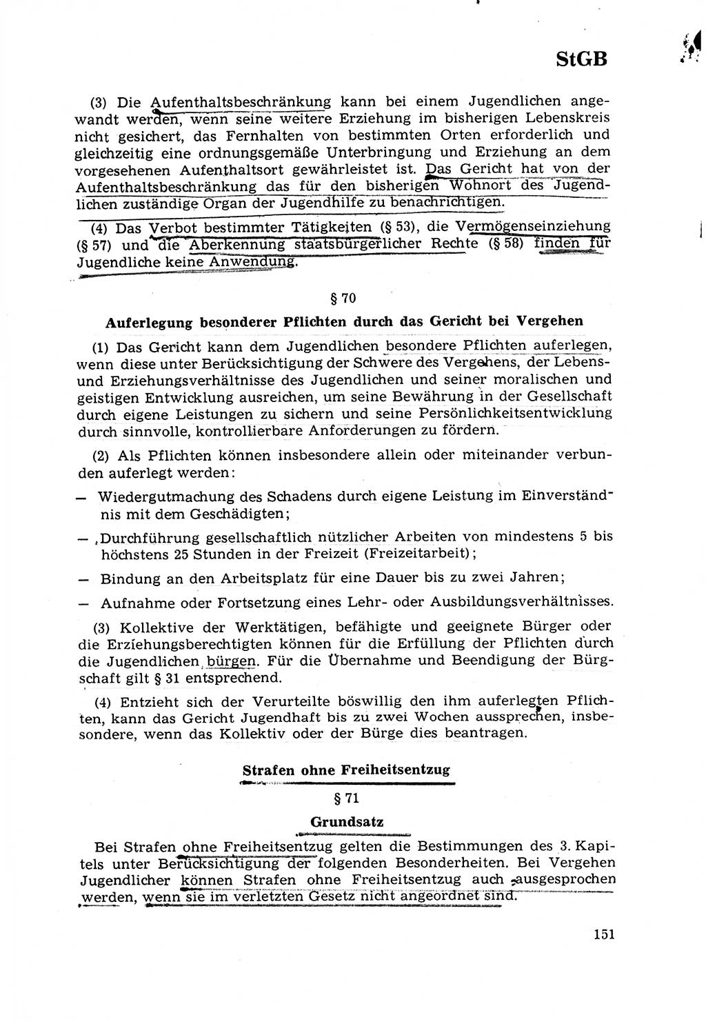 Strafrecht [Deutsche Demokratische Republik (DDR)] 1968, Seite 151 (Strafr. DDR 1968, S. 151)