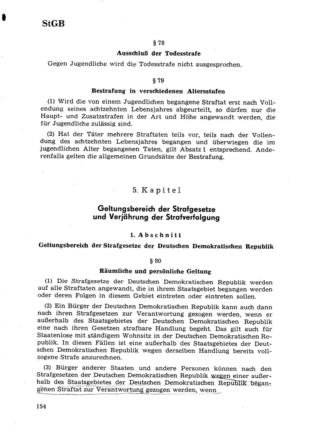Strafrecht [Deutsche Demokratische Republik (DDR)] 1968, Seite 154 (Strafr. DDR 1968, S. 154)