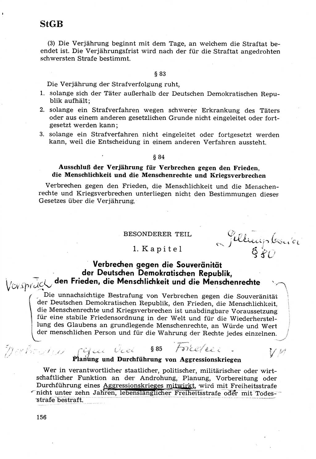 Strafrecht [Deutsche Demokratische Republik (DDR)] 1968, Seite 156 (Strafr. DDR 1968, S. 156)