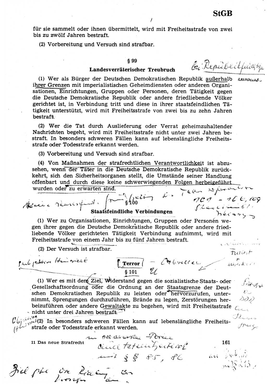 Strafrecht [Deutsche Demokratische Republik (DDR)] 1968, Seite 161 (Strafr. DDR 1968, S. 161)