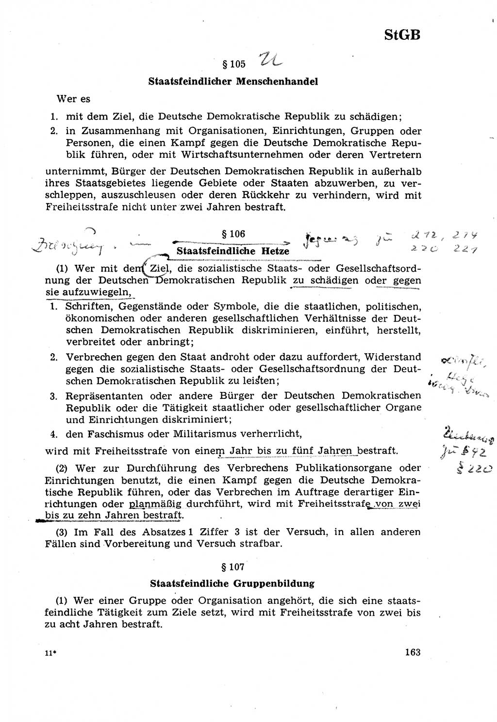 Strafrecht [Deutsche Demokratische Republik (DDR)] 1968, Seite 163 (Strafr. DDR 1968, S. 163)