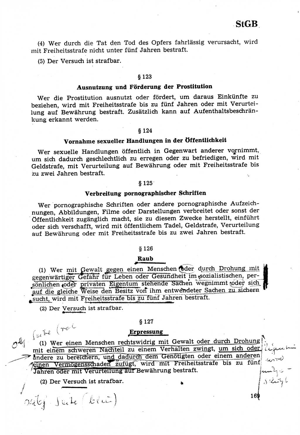 Strafrecht [Deutsche Demokratische Republik (DDR)] 1968, Seite 169 (Strafr. DDR 1968, S. 169)