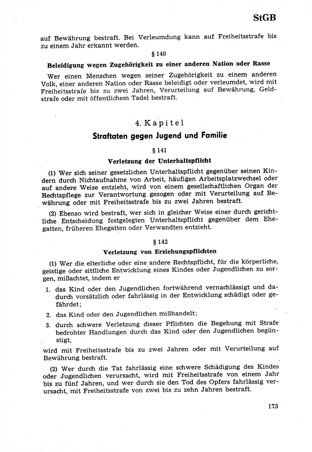 Strafrecht [Deutsche Demokratische Republik (DDR)] 1968, Seite 173 (Strafr. DDR 1968, S. 173)