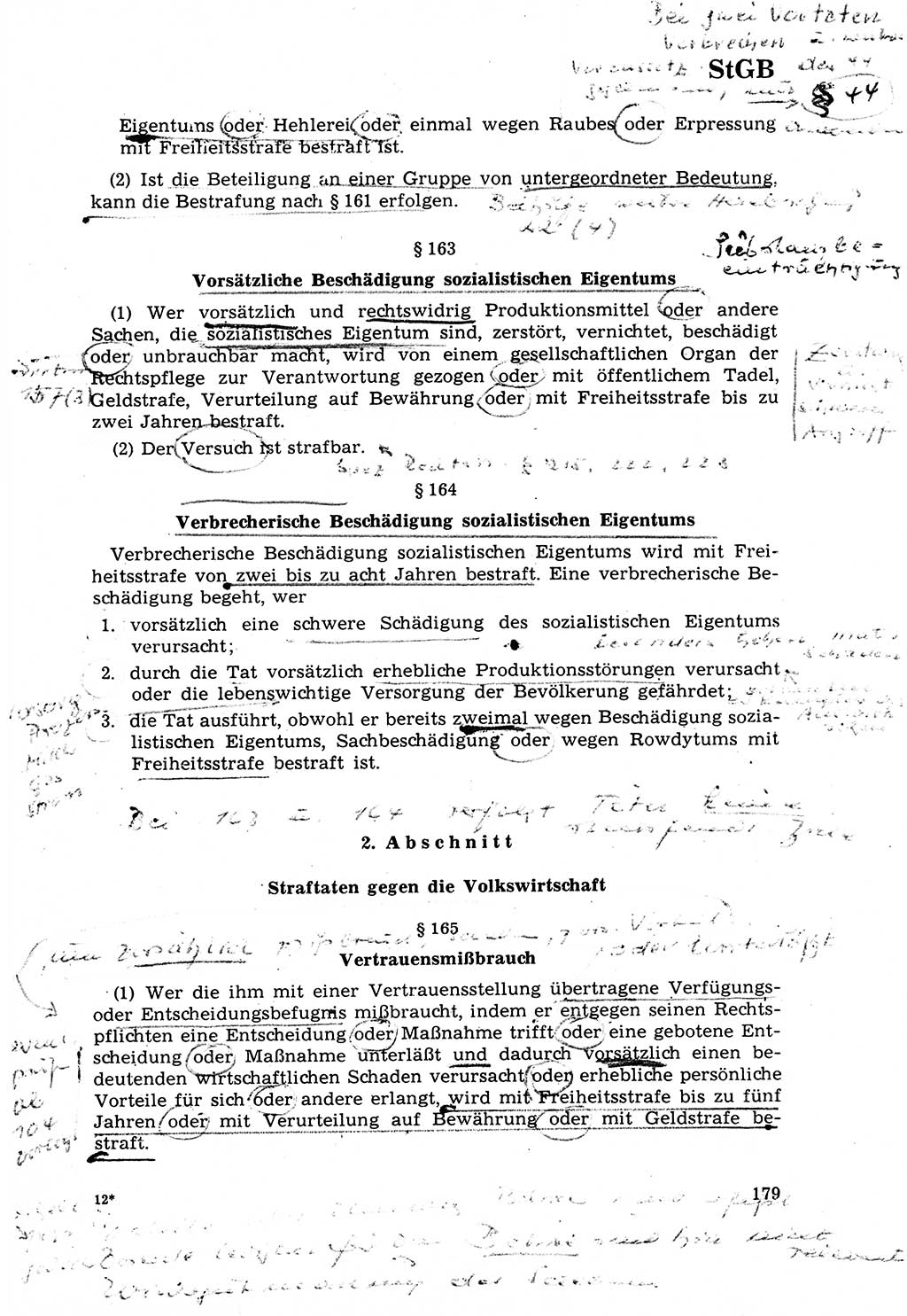 Strafrecht [Deutsche Demokratische Republik (DDR)] 1968, Seite 179 (Strafr. DDR 1968, S. 179)