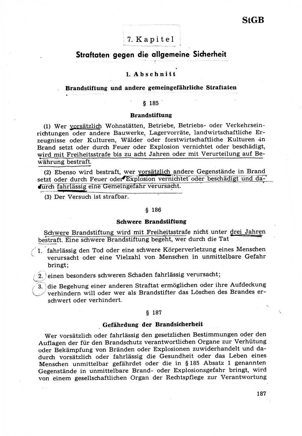 Strafrecht [Deutsche Demokratische Republik (DDR)] 1968, Seite 187 (Strafr. DDR 1968, S. 187)