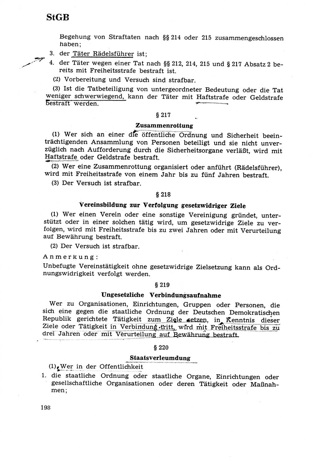 Strafrecht [Deutsche Demokratische Republik (DDR)] 1968, Seite 198 (Strafr. DDR 1968, S. 198)