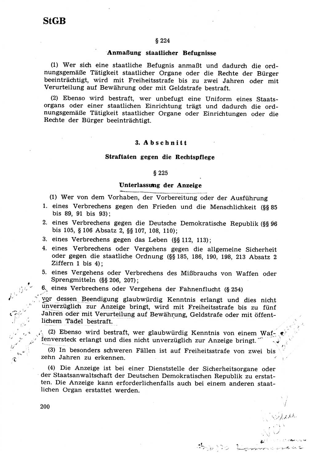 Strafrecht [Deutsche Demokratische Republik (DDR)] 1968, Seite 200 (Strafr. DDR 1968, S. 200)