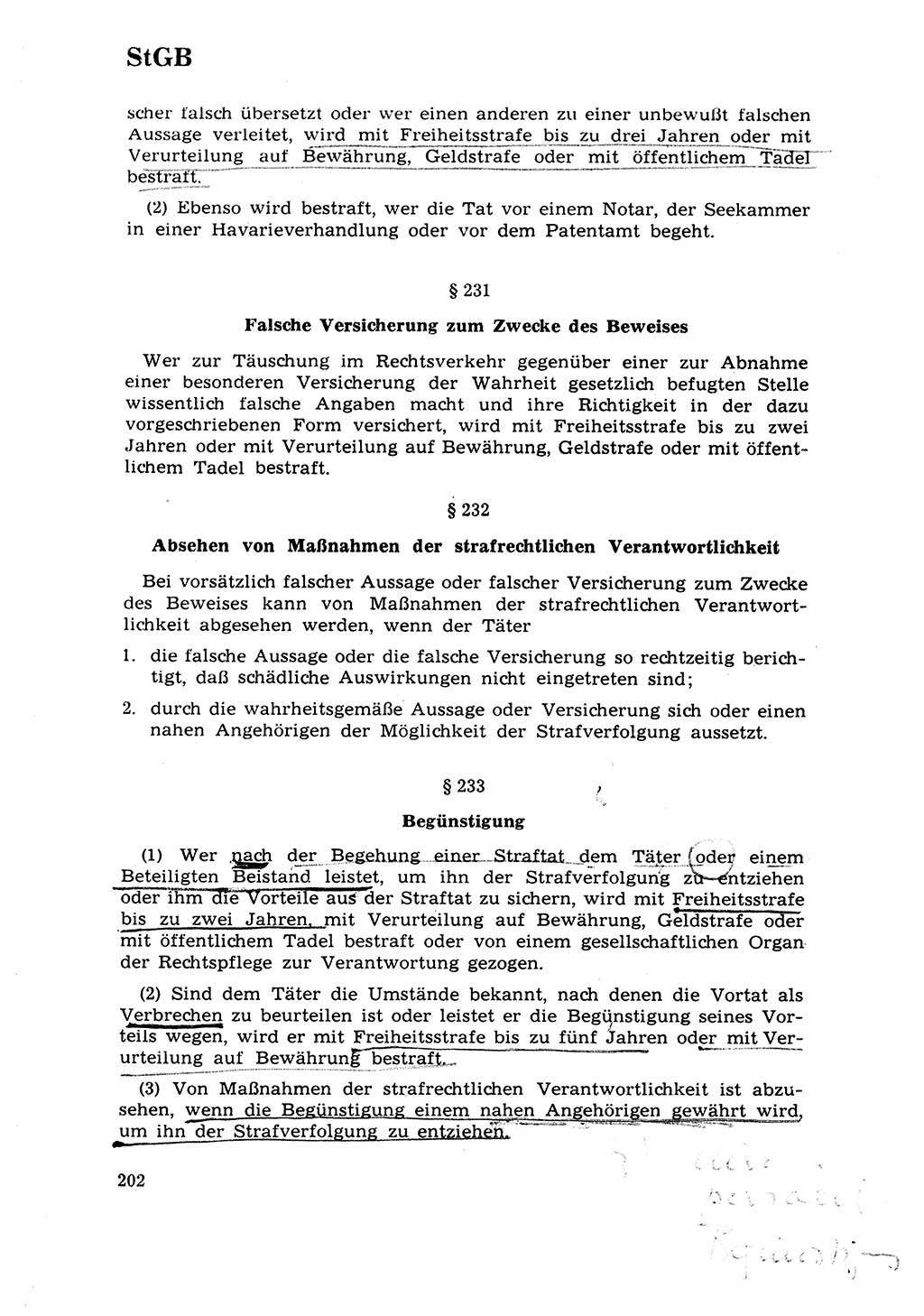 Strafrecht [Deutsche Demokratische Republik (DDR)] 1968, Seite 202 (Strafr. DDR 1968, S. 202)