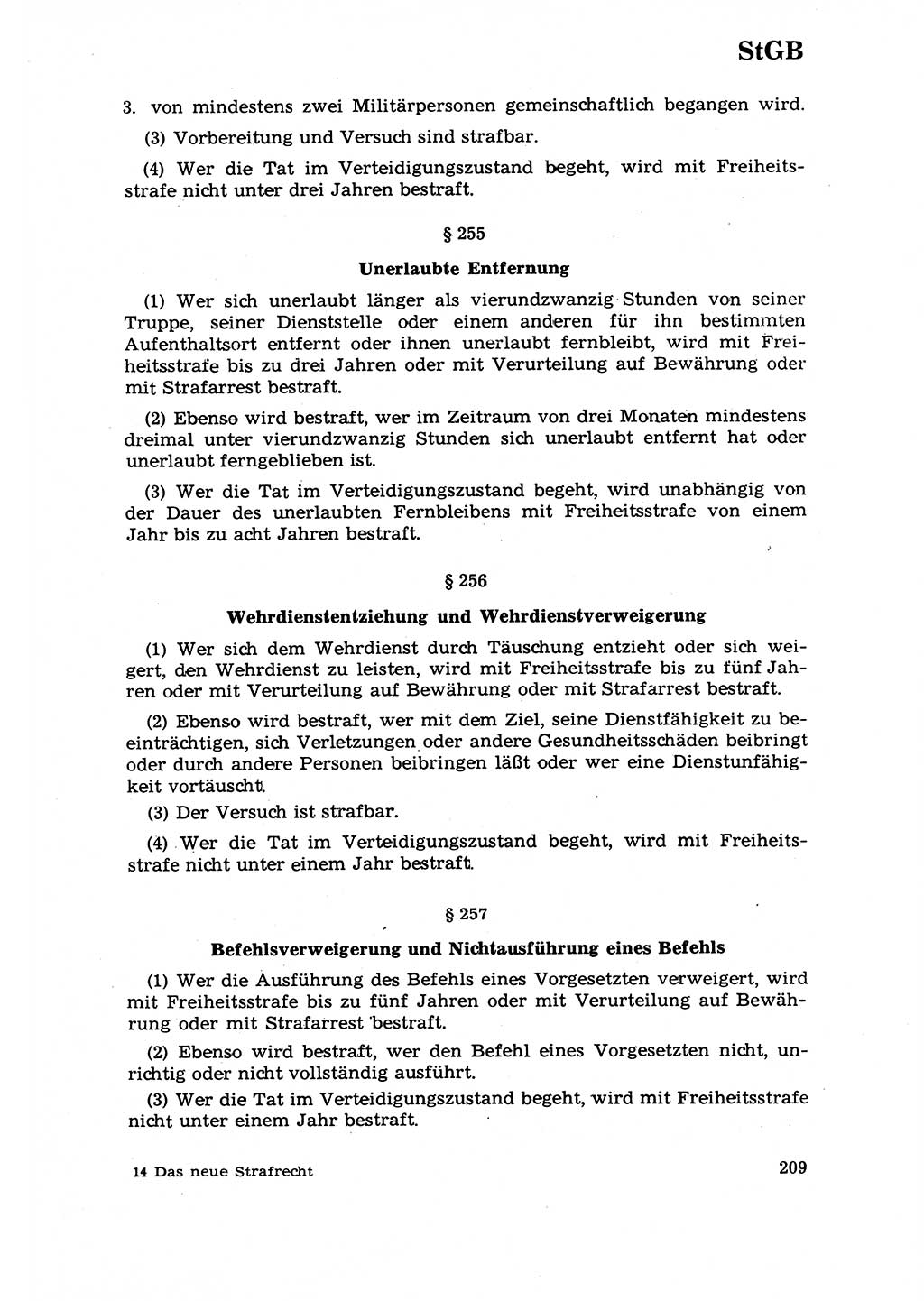 Strafrecht [Deutsche Demokratische Republik (DDR)] 1968, Seite 209 (Strafr. DDR 1968, S. 209)