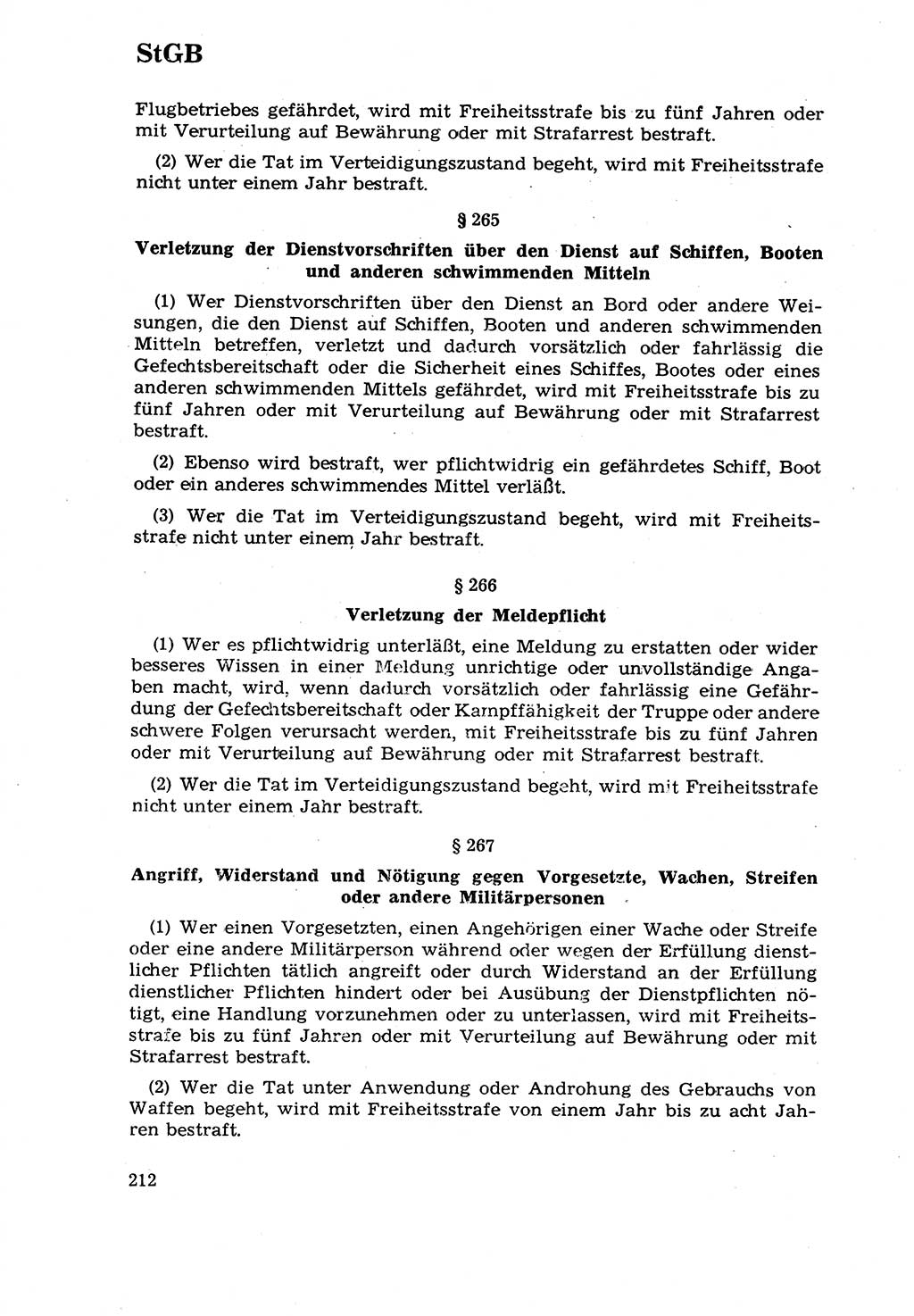 Strafrecht [Deutsche Demokratische Republik (DDR)] 1968, Seite 212 (Strafr. DDR 1968, S. 212)