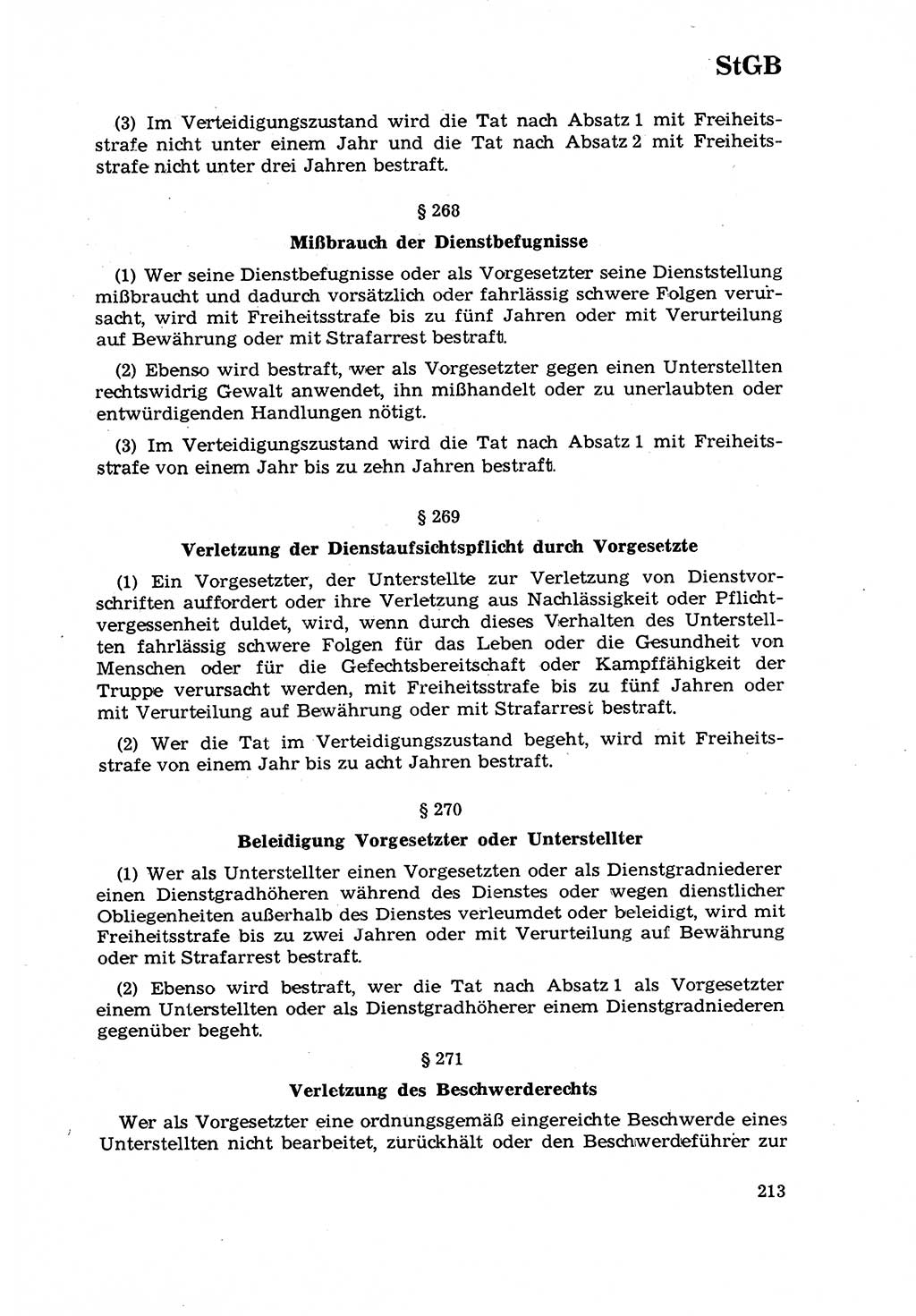 Strafrecht [Deutsche Demokratische Republik (DDR)] 1968, Seite 213 (Strafr. DDR 1968, S. 213)