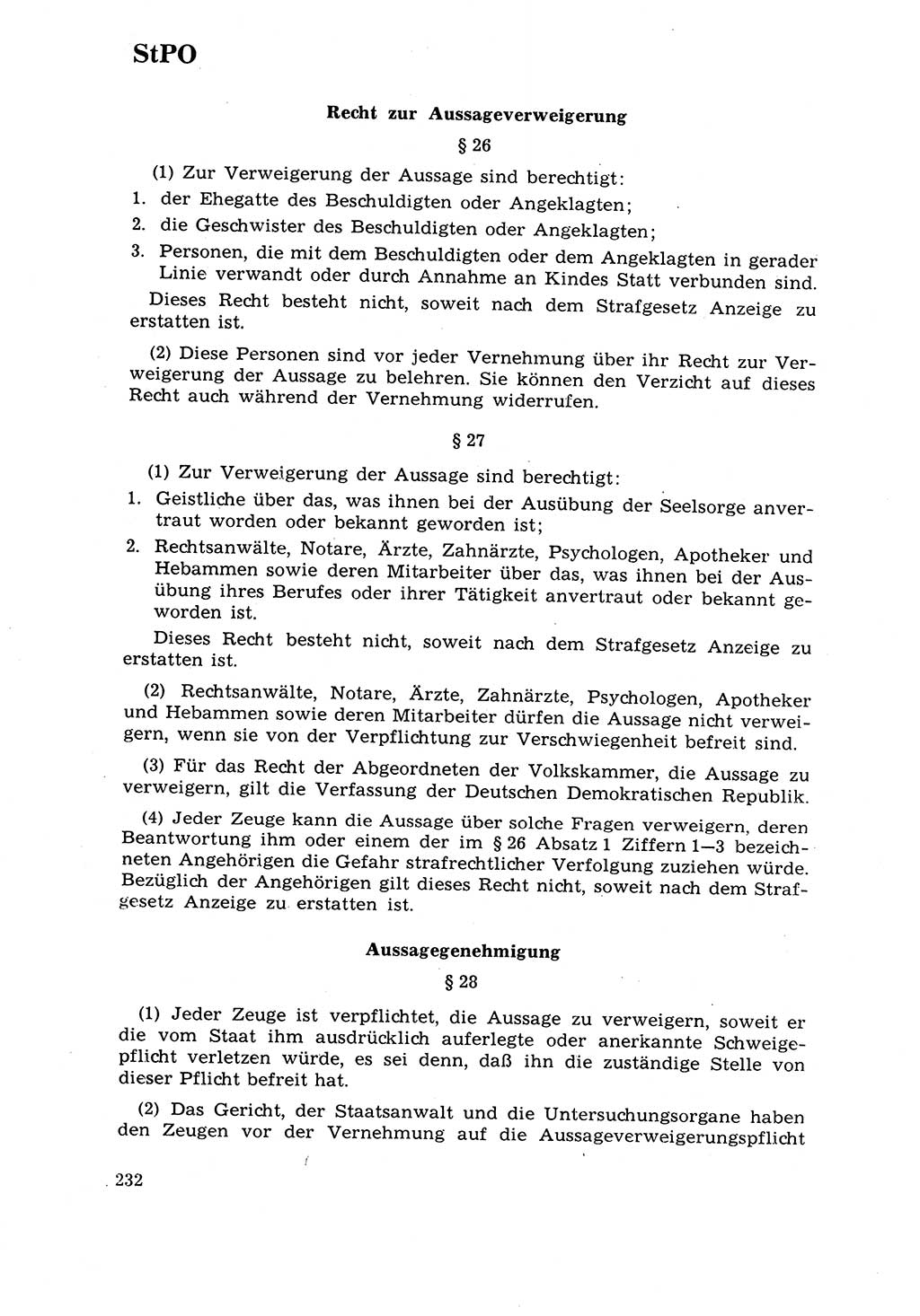 Strafrecht [Deutsche Demokratische Republik (DDR)] 1968, Seite 232 (Strafr. DDR 1968, S. 232)