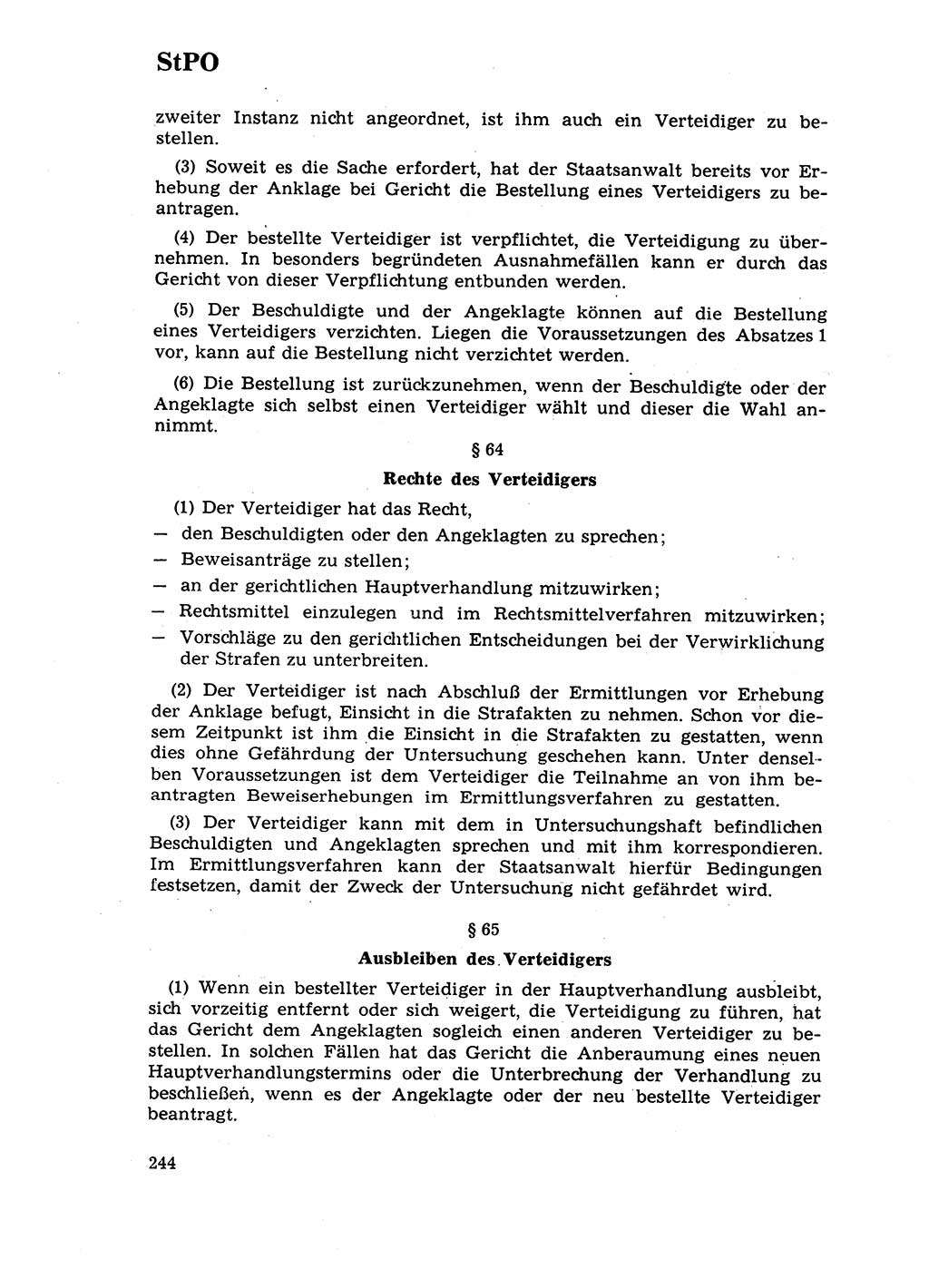 Strafrecht [Deutsche Demokratische Republik (DDR)] 1968, Seite 244 (Strafr. DDR 1968, S. 244)
