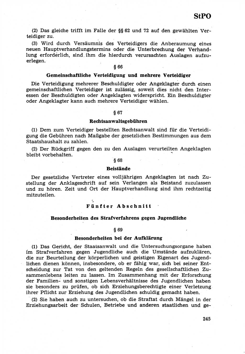 Strafrecht [Deutsche Demokratische Republik (DDR)] 1968, Seite 245 (Strafr. DDR 1968, S. 245)