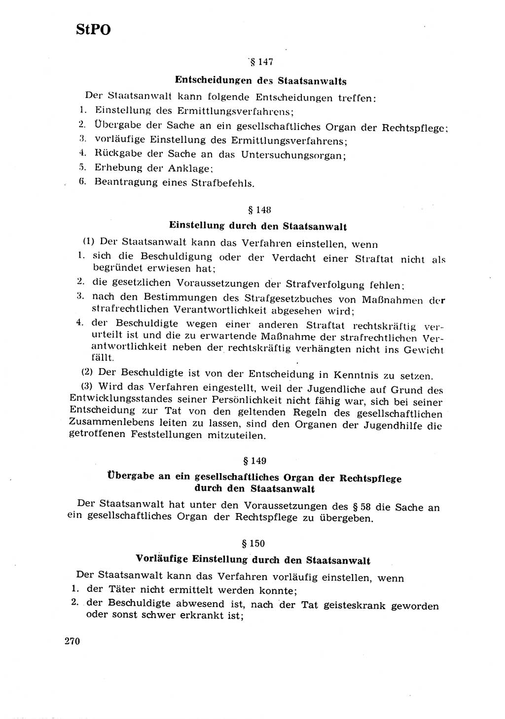 Strafrecht [Deutsche Demokratische Republik (DDR)] 1968, Seite 270 (Strafr. DDR 1968, S. 270)