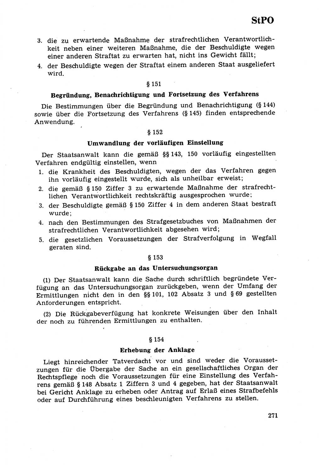 Strafrecht [Deutsche Demokratische Republik (DDR)] 1968, Seite 271 (Strafr. DDR 1968, S. 271)