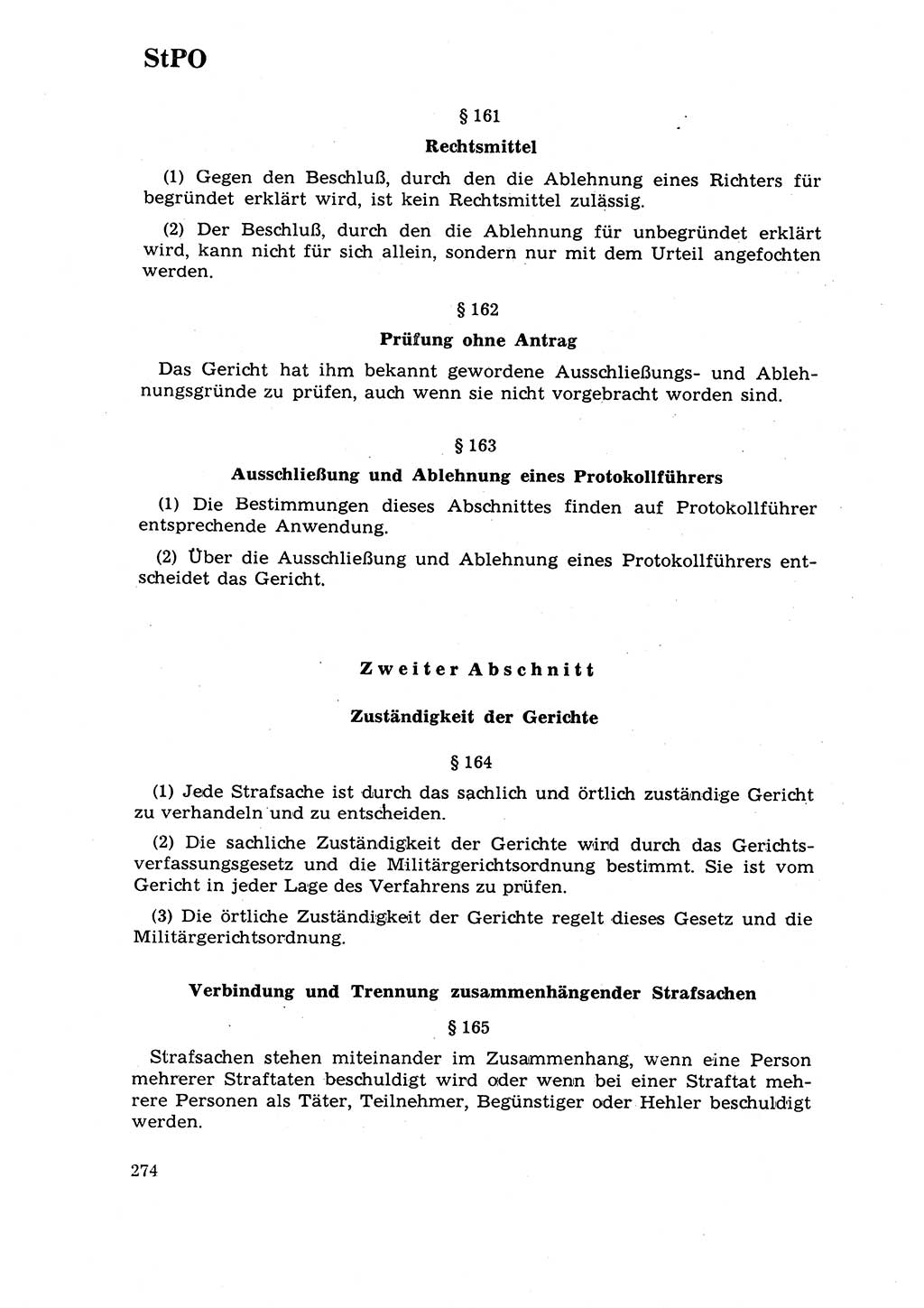 Strafrecht [Deutsche Demokratische Republik (DDR)] 1968, Seite 274 (Strafr. DDR 1968, S. 274)