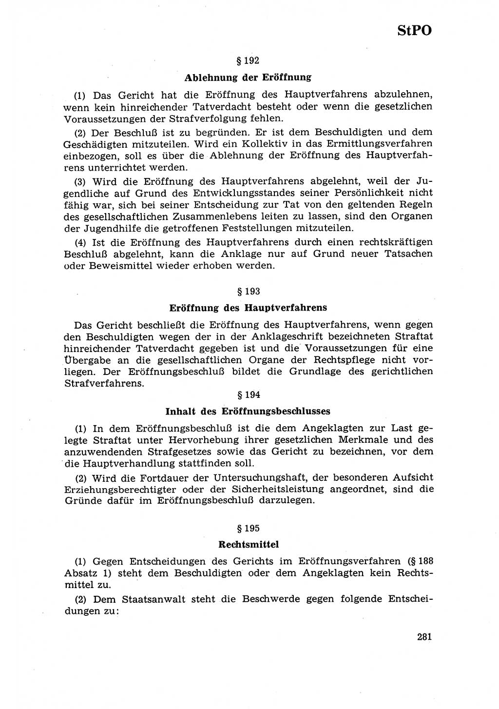 Strafrecht [Deutsche Demokratische Republik (DDR)] 1968, Seite 281 (Strafr. DDR 1968, S. 281)