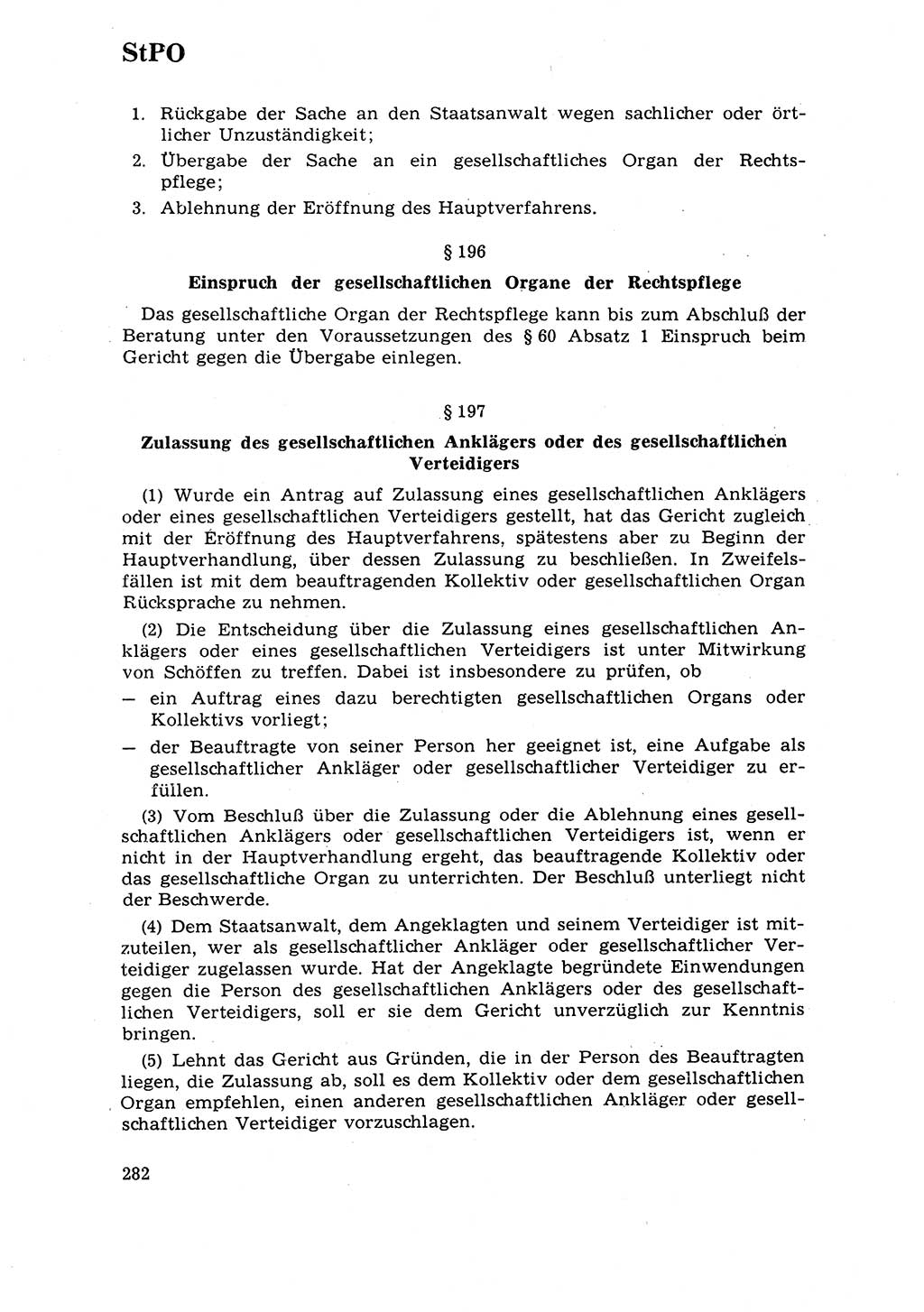 Strafrecht [Deutsche Demokratische Republik (DDR)] 1968, Seite 282 (Strafr. DDR 1968, S. 282)