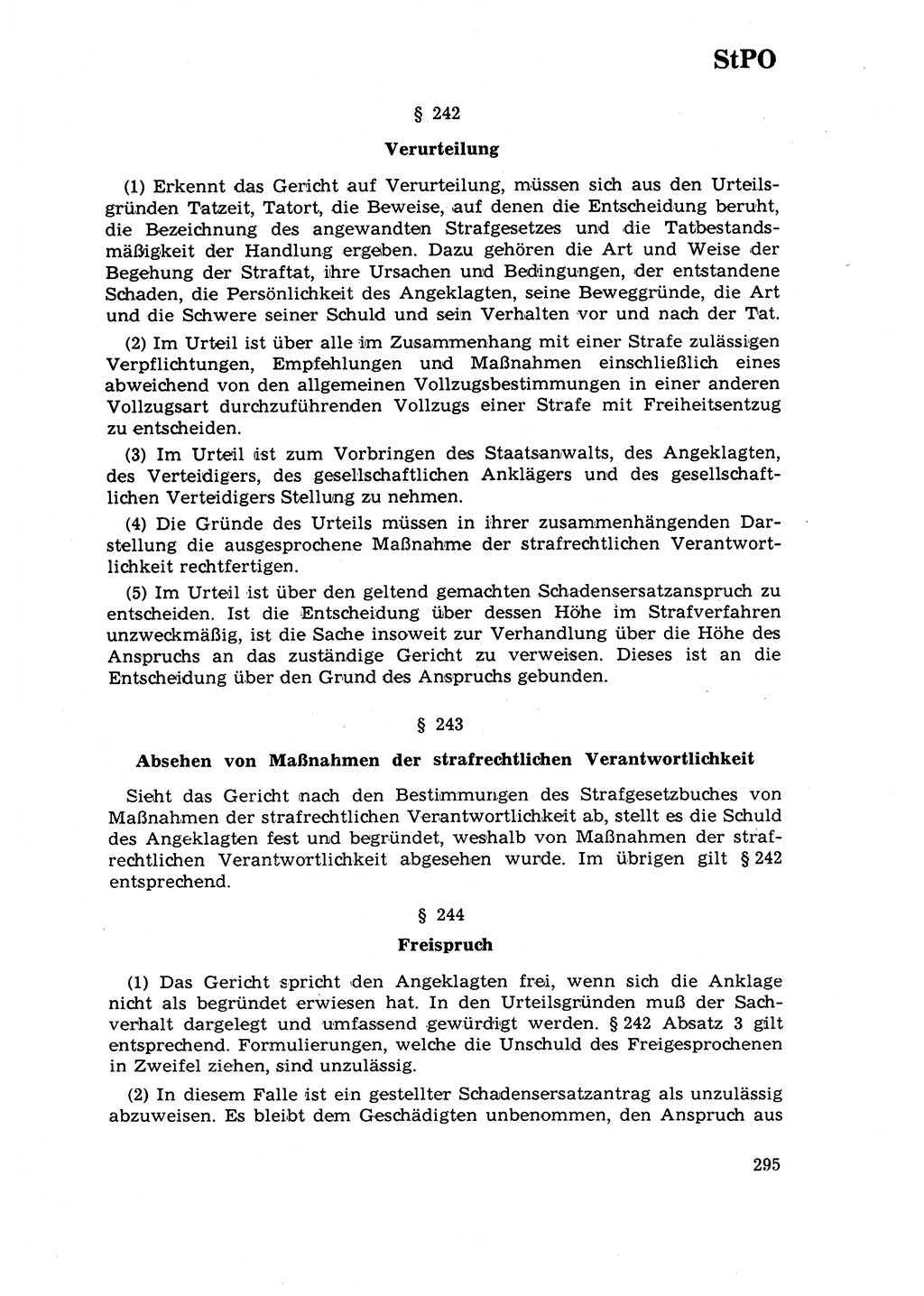 Strafrecht [Deutsche Demokratische Republik (DDR)] 1968, Seite 295 (Strafr. DDR 1968, S. 295)